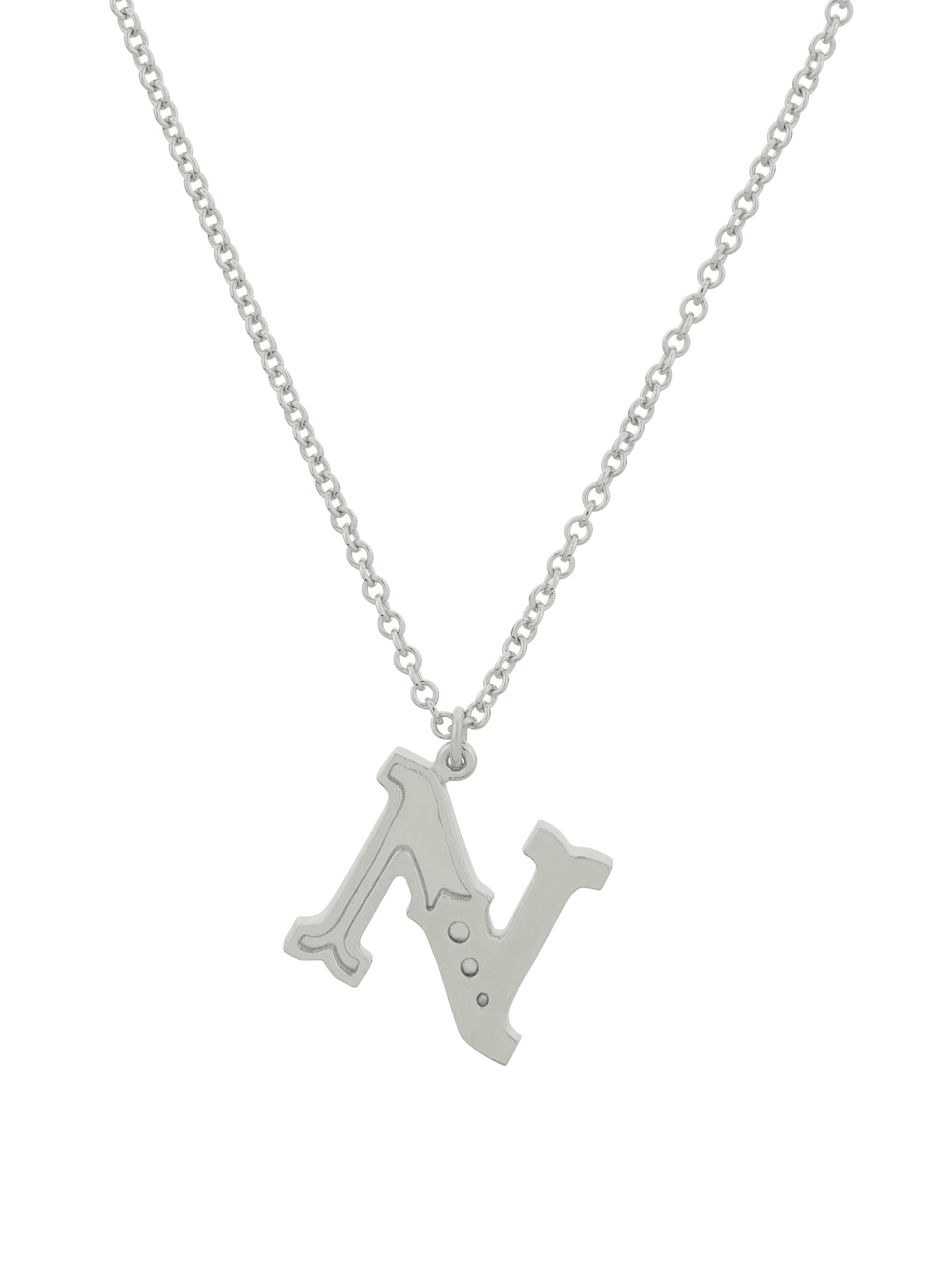 Just My Type Letter N Necklace - image 6 | silver