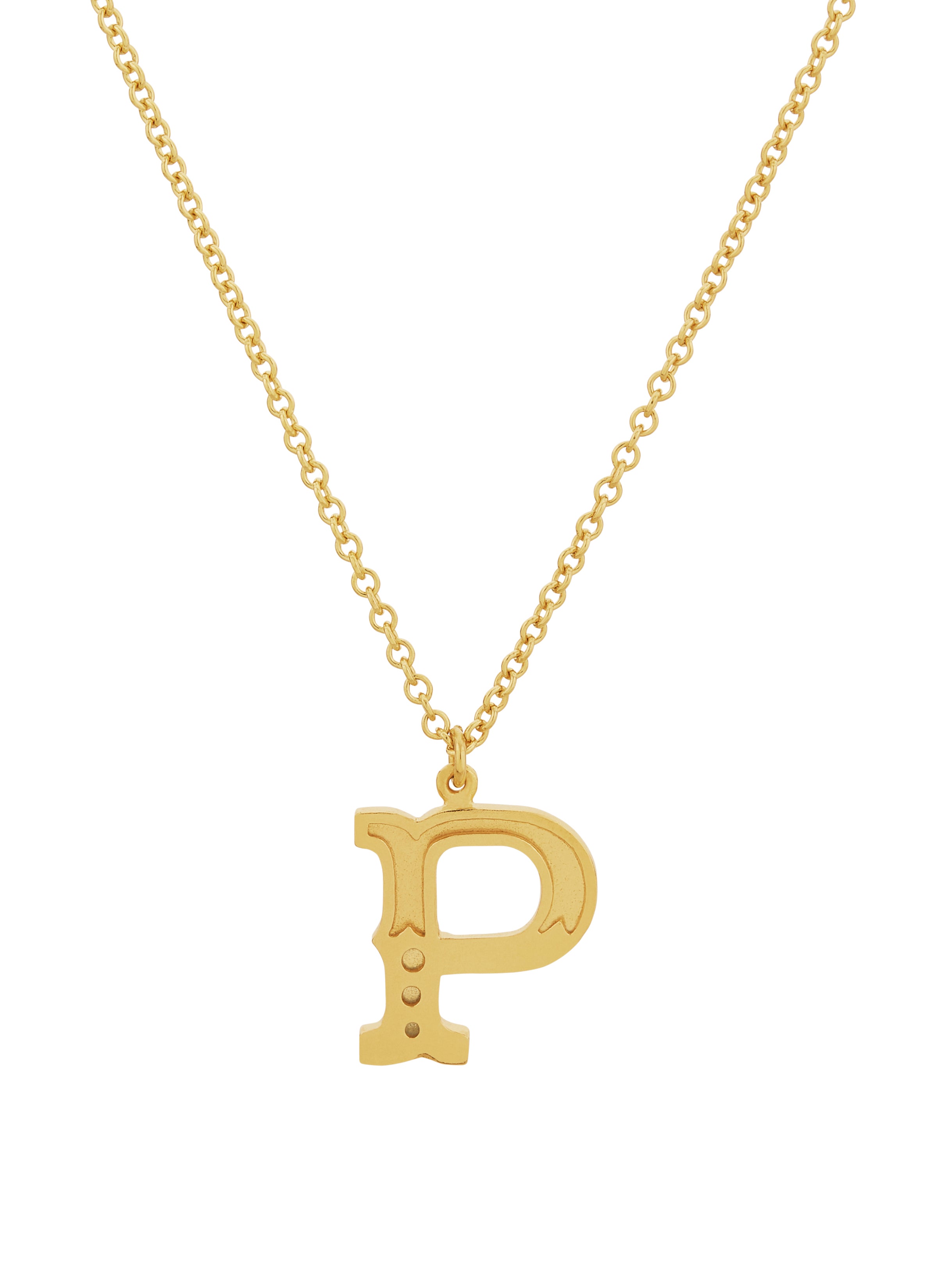 Just My Type Letter P Necklace - image 1 | gold plate