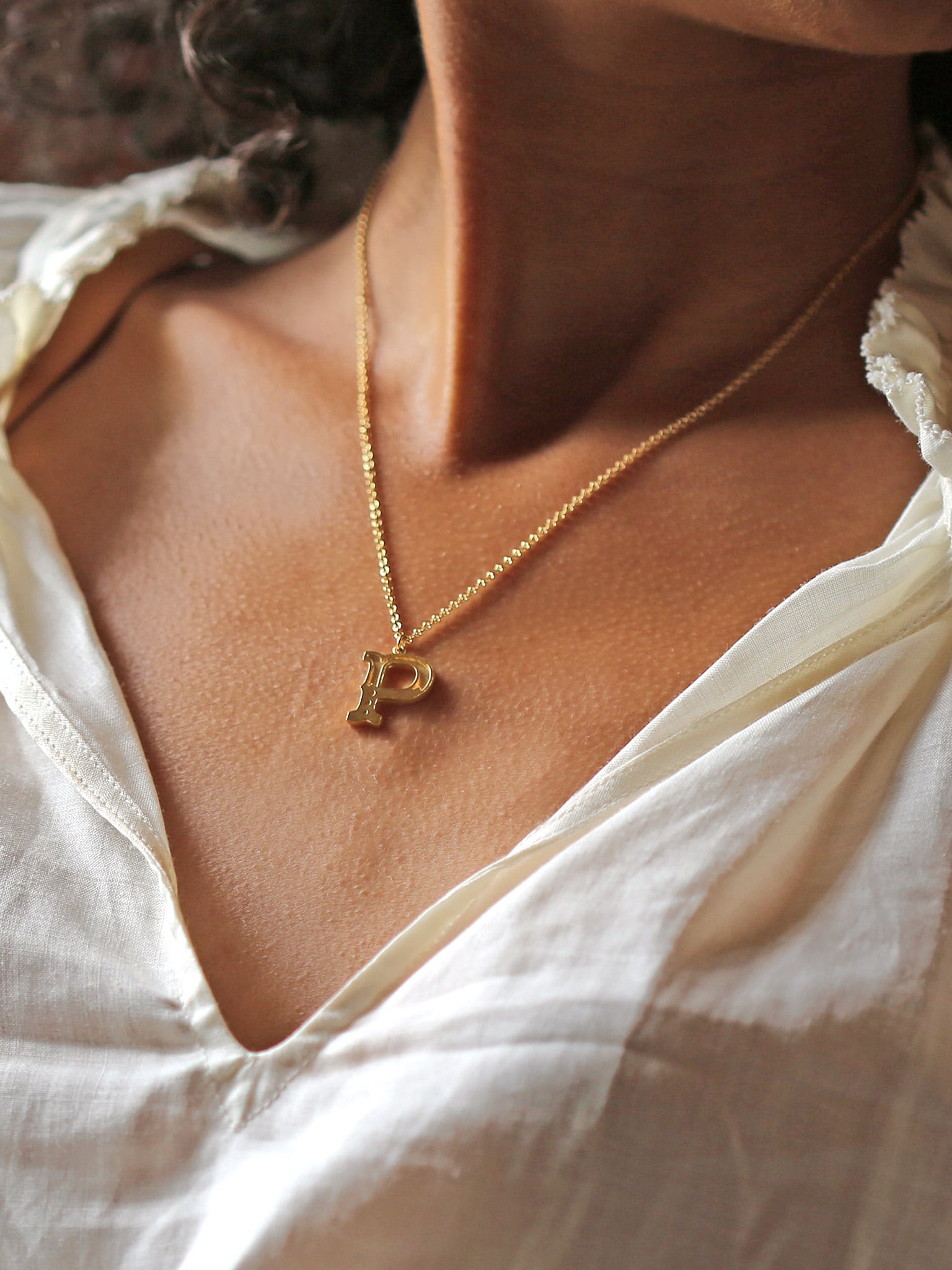 Just My Type Letter P Necklace - image 2
