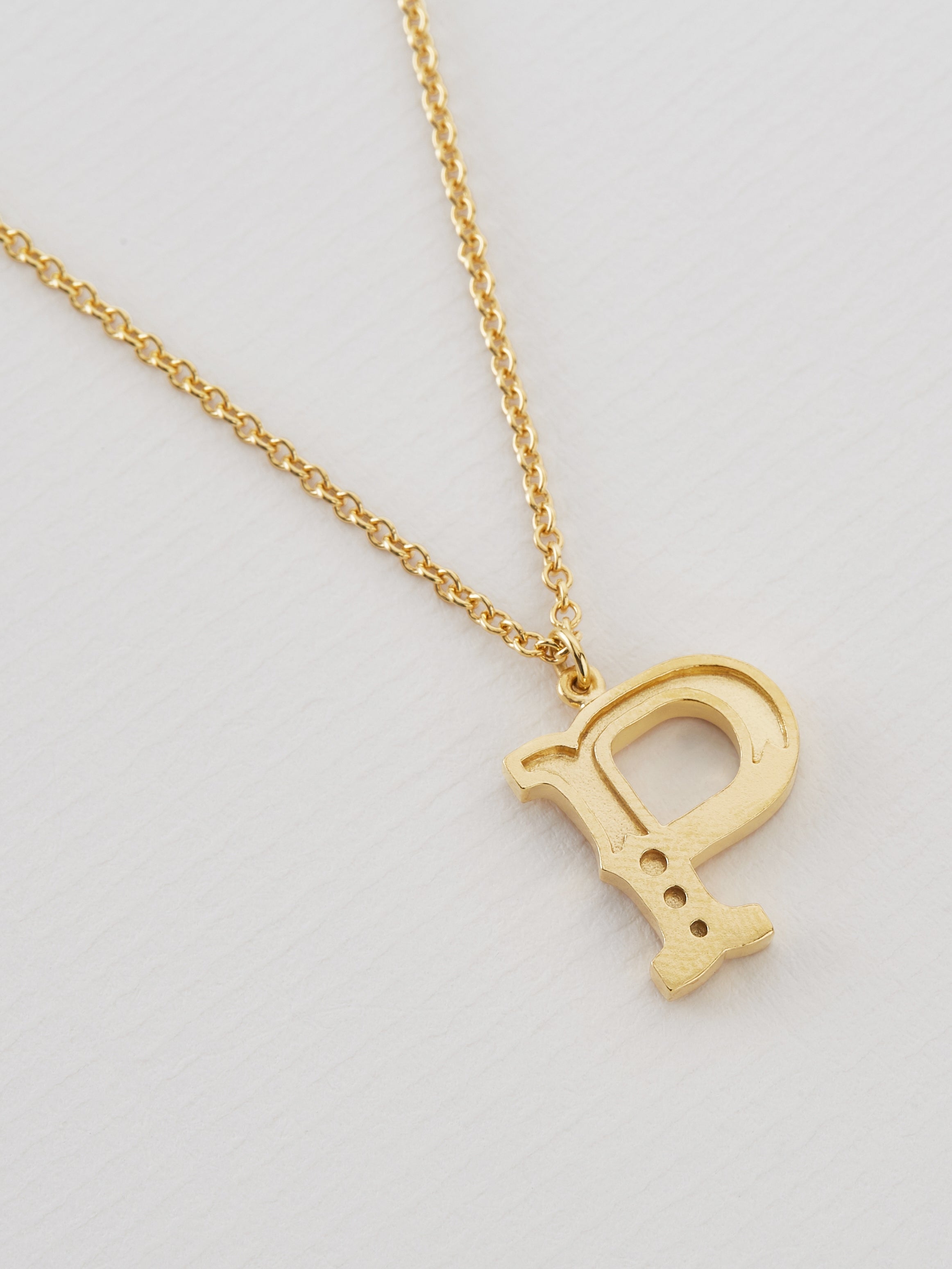 Just My Type Letter P Necklace - image 4 | gold plate