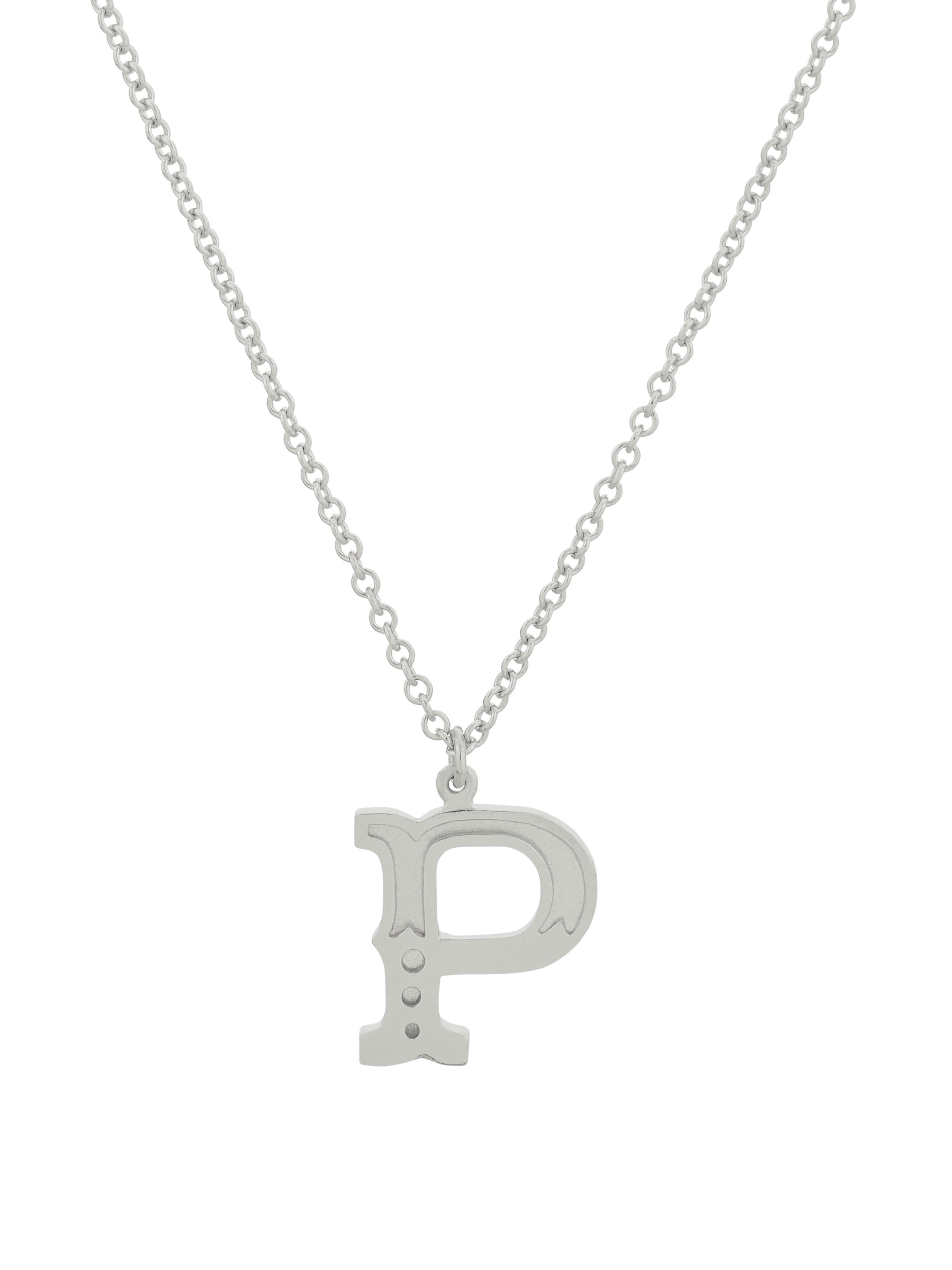 Just My Type Letter P Necklace - image 6 | silver