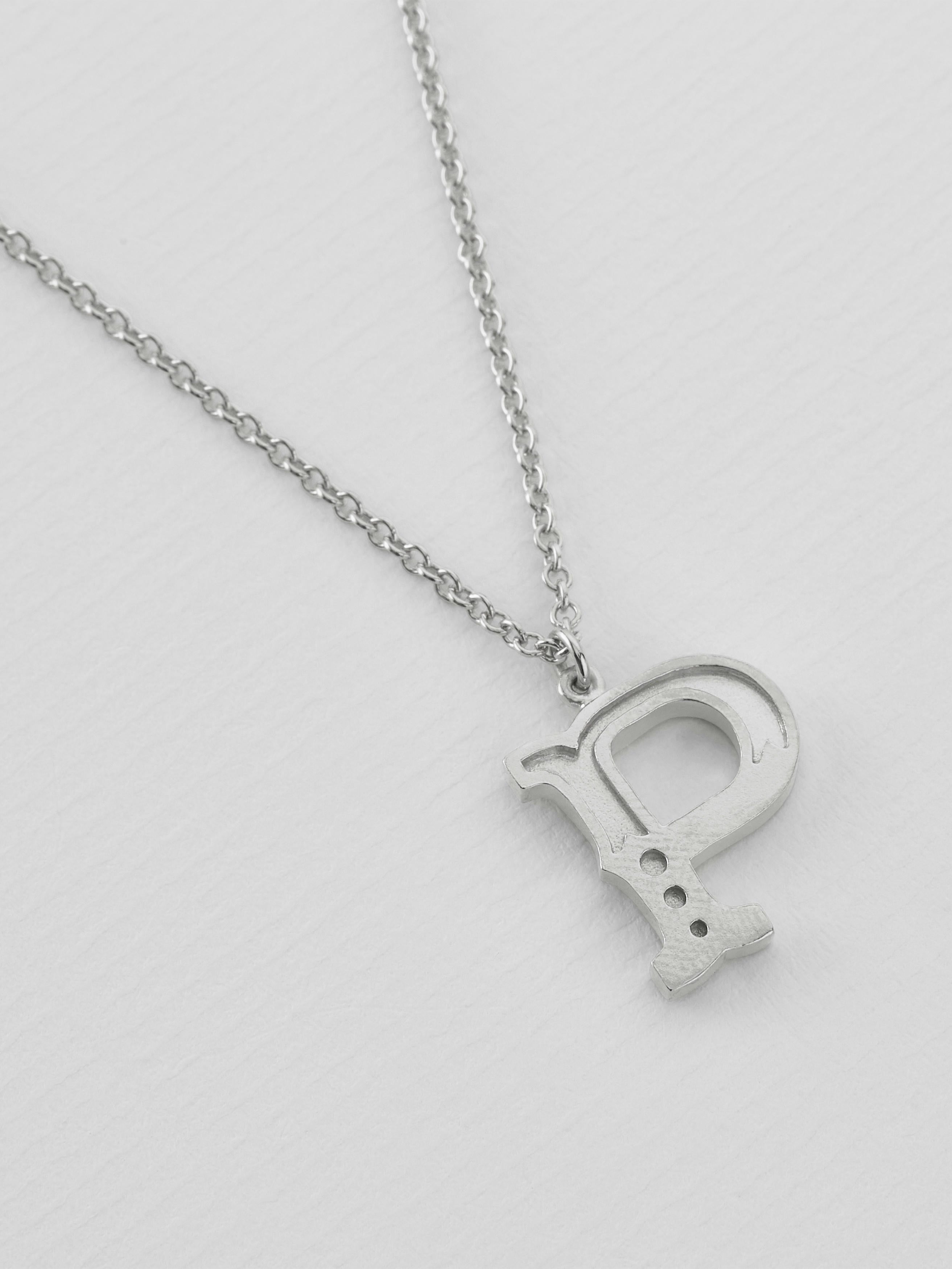 Just My Type Letter P Necklace - image 7 | silver