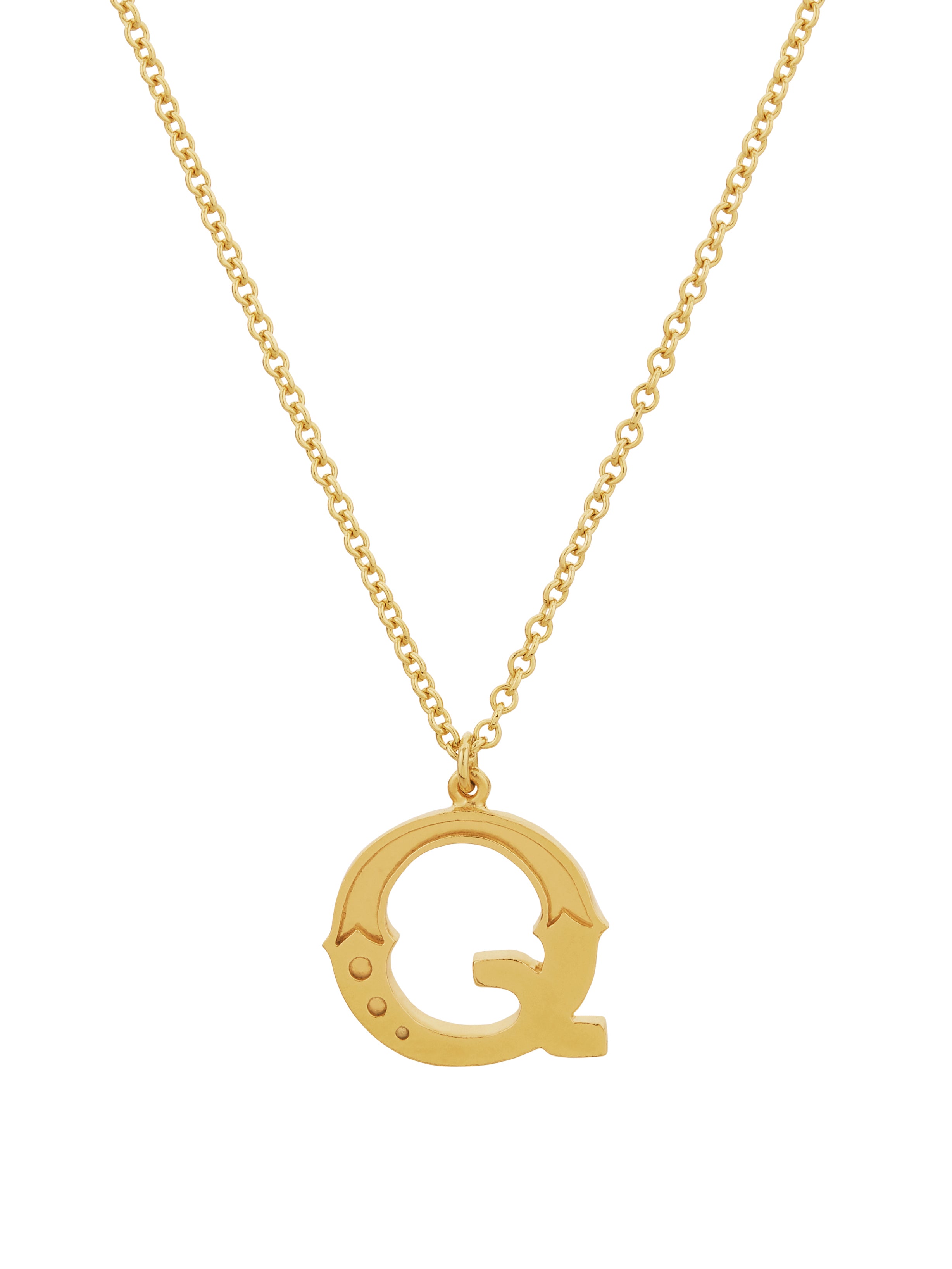 Just My Type Letter Q Necklace - image 1 | gold plate