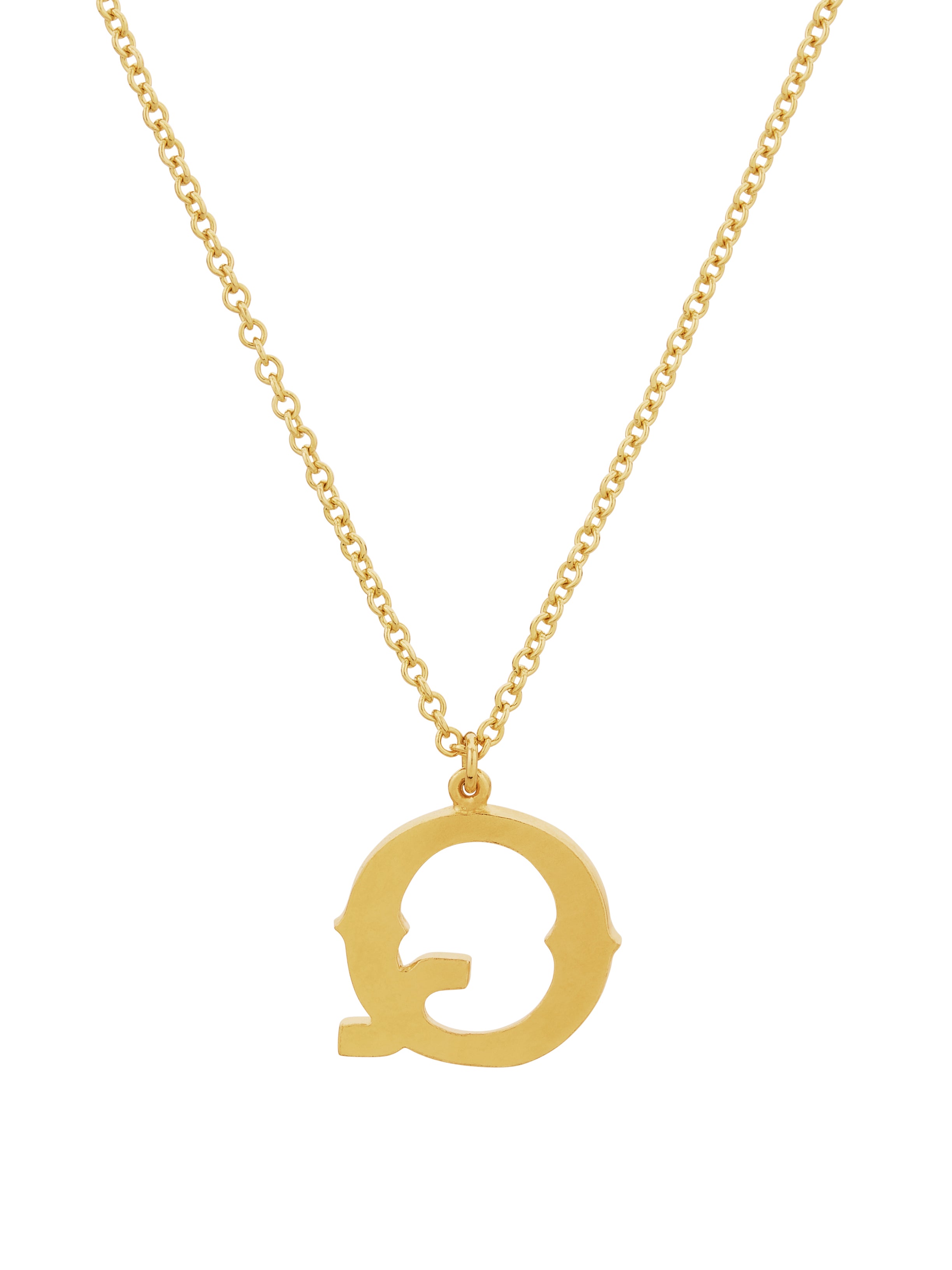 Just My Type Letter Q Necklace - image 5 | gold plate