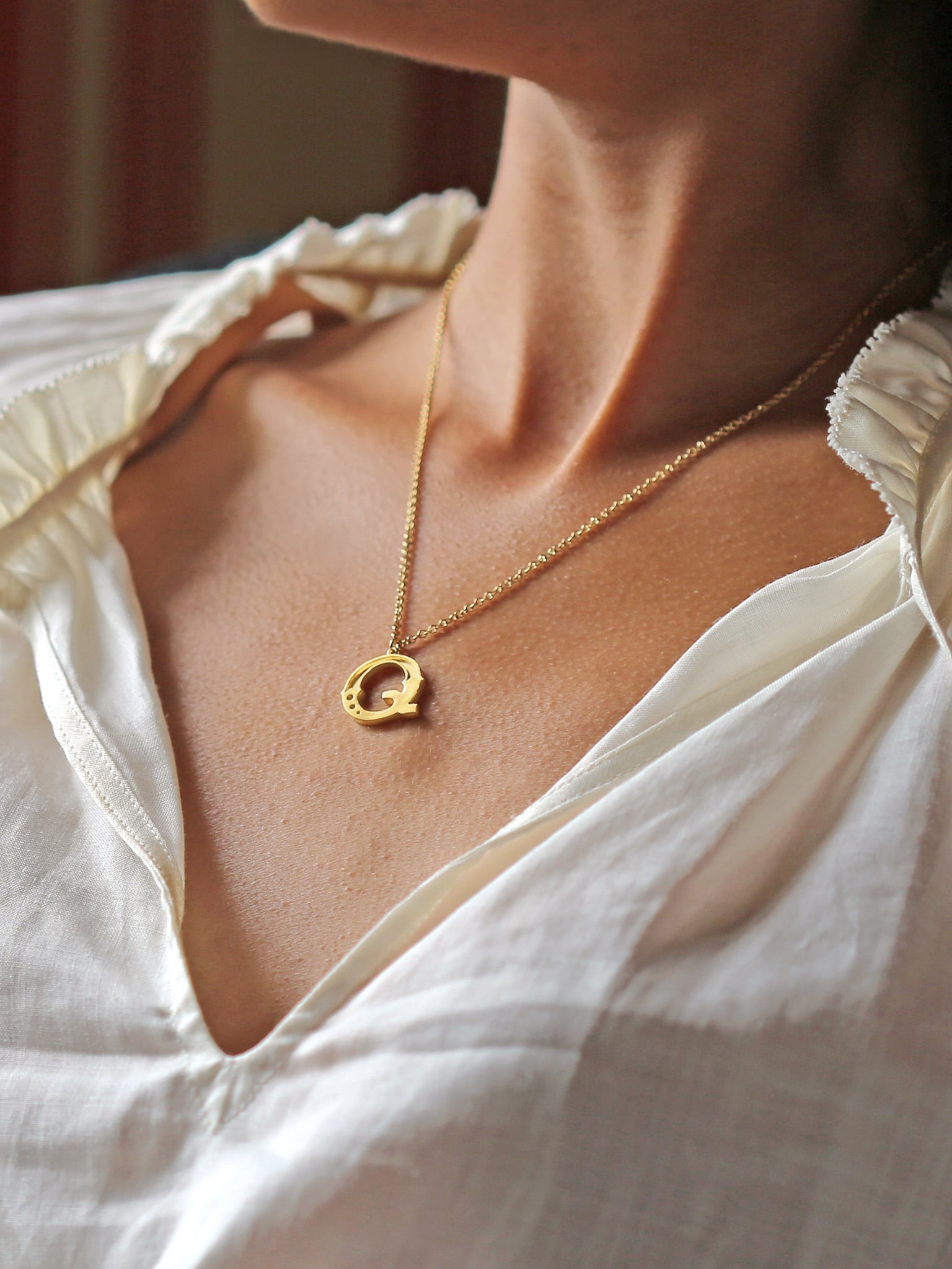 Just My Type Letter Q Necklace - image 2