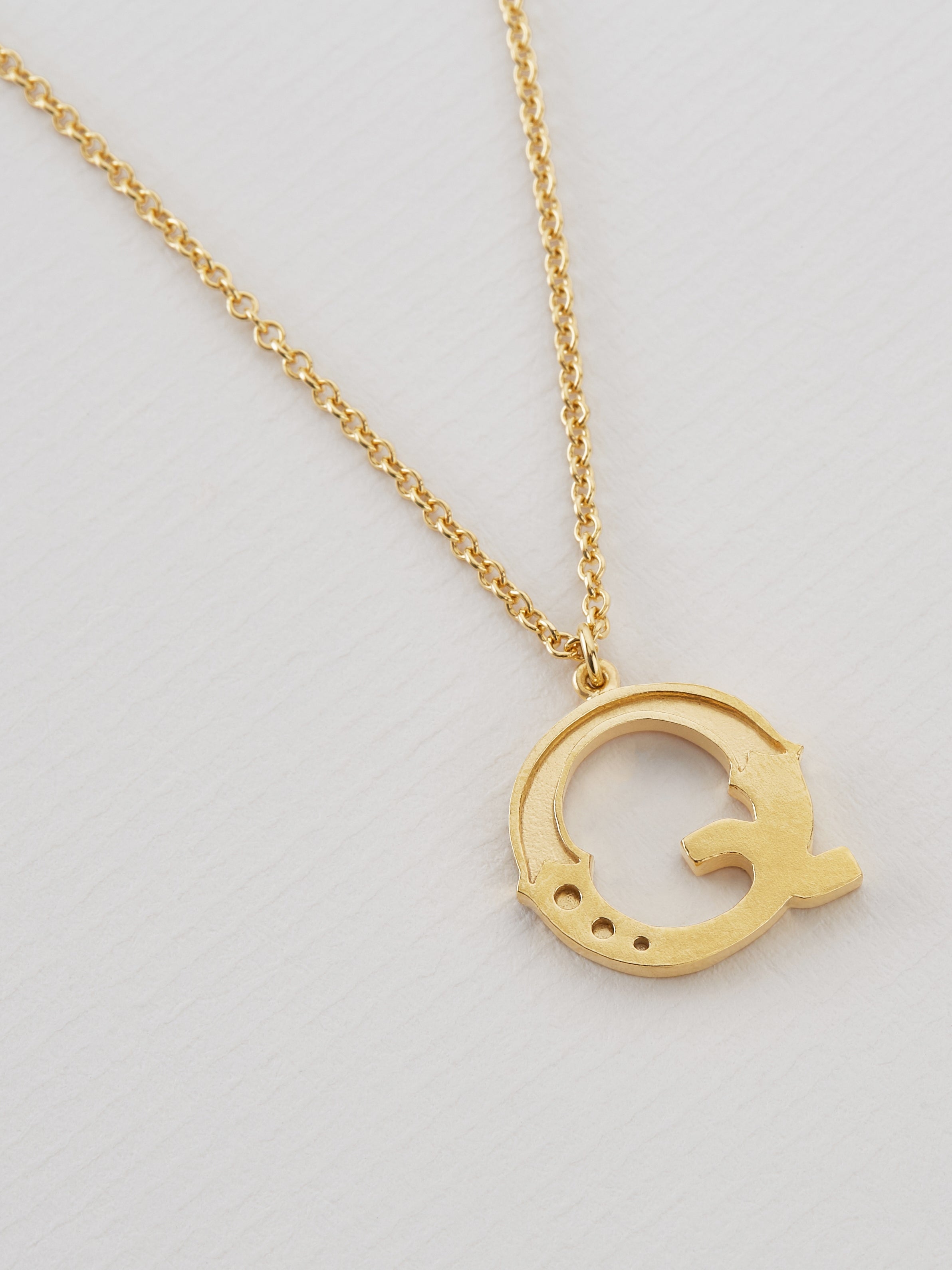 Just My Type Letter Q Necklace - image 4 | gold plate