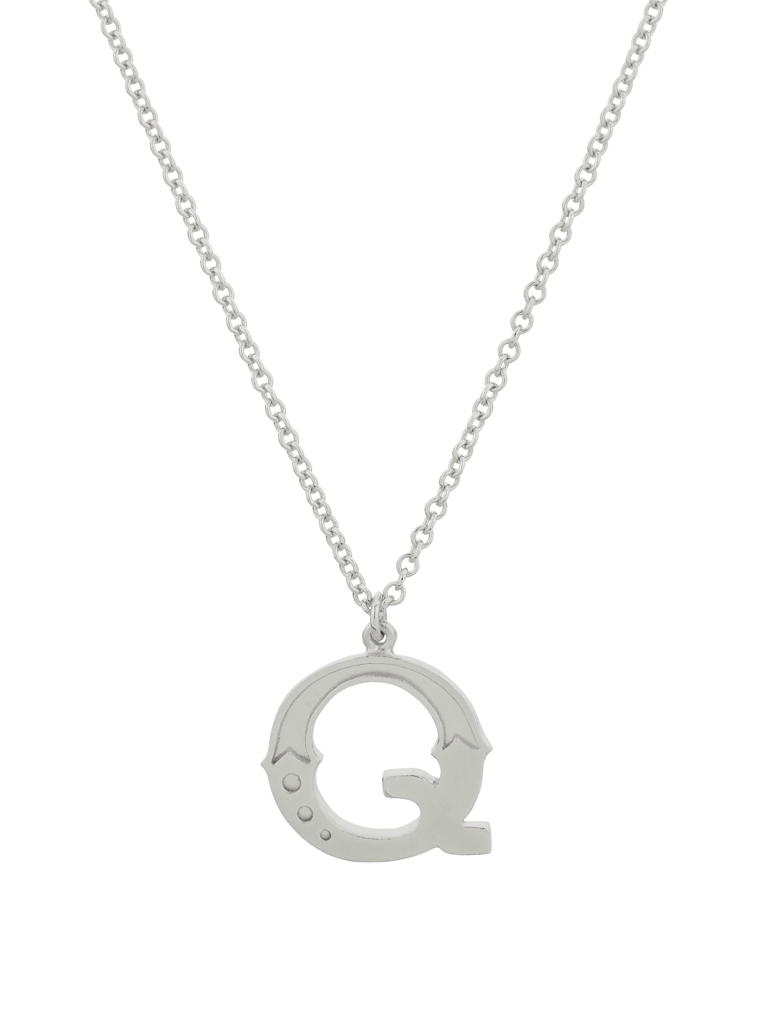 Just My Type Letter Q Necklace - image 6 | silver