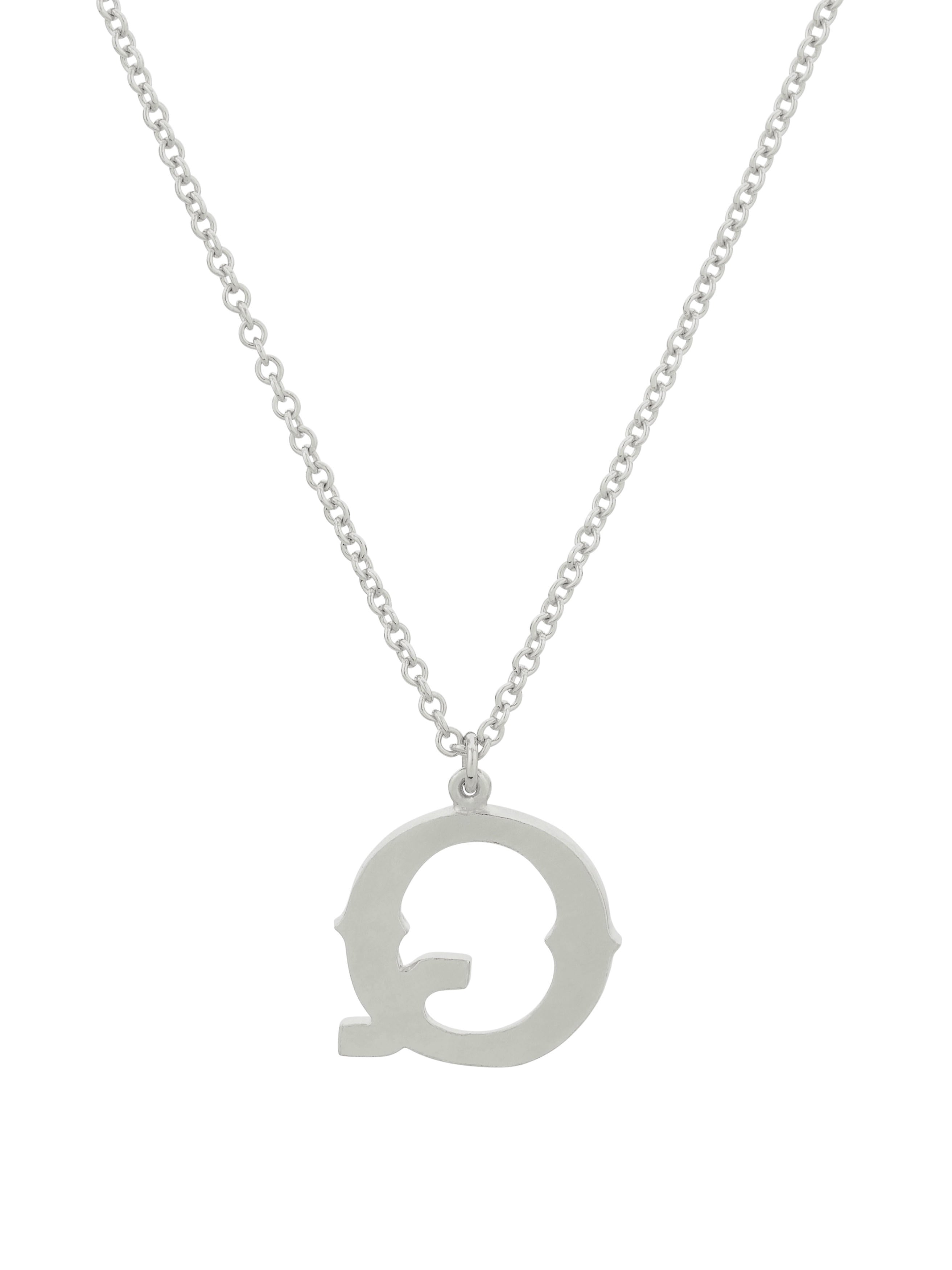 Just My Type Letter Q Necklace - image 8 | silver