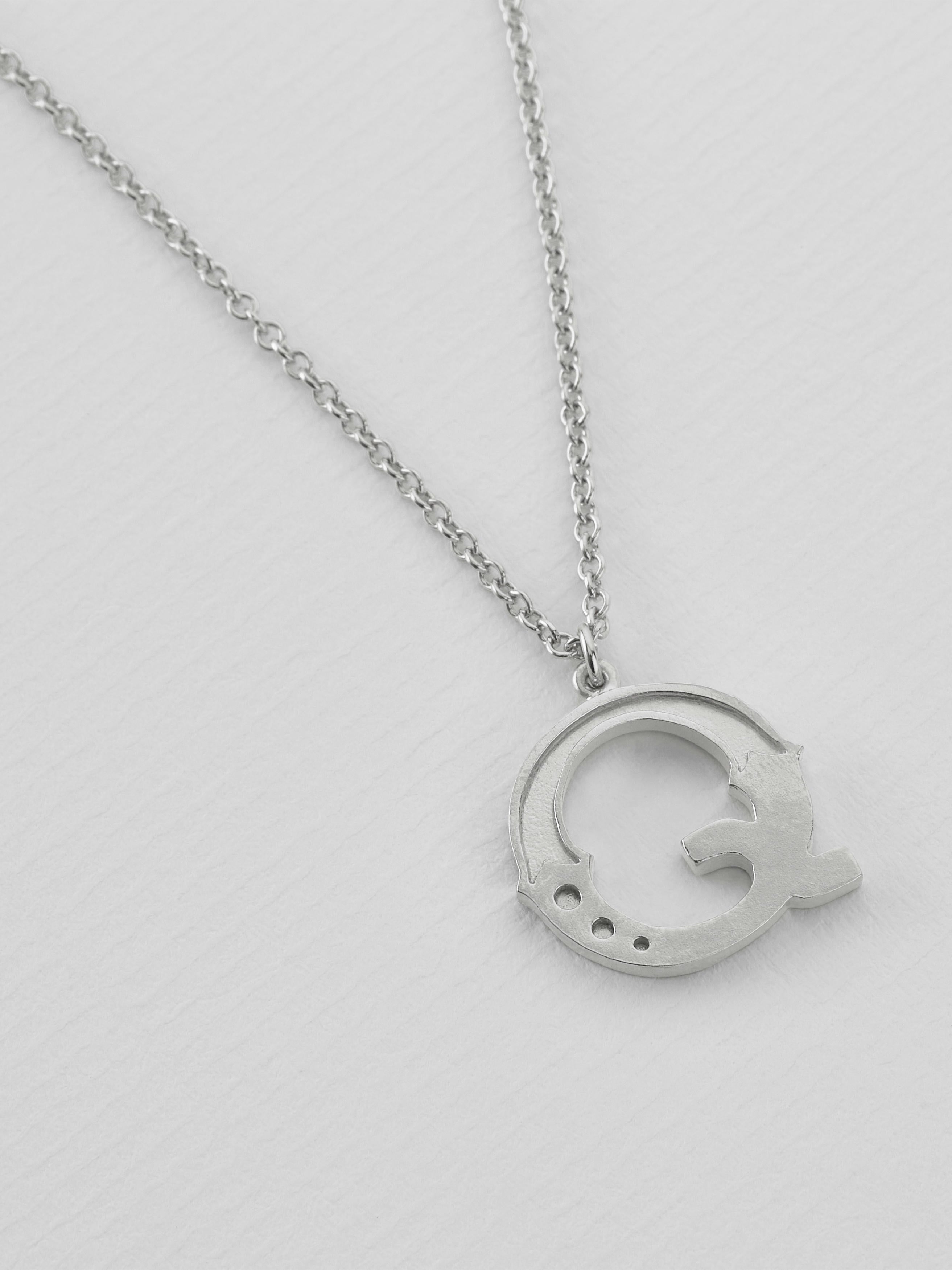 Just My Type Letter Q Necklace - image 7 | silver