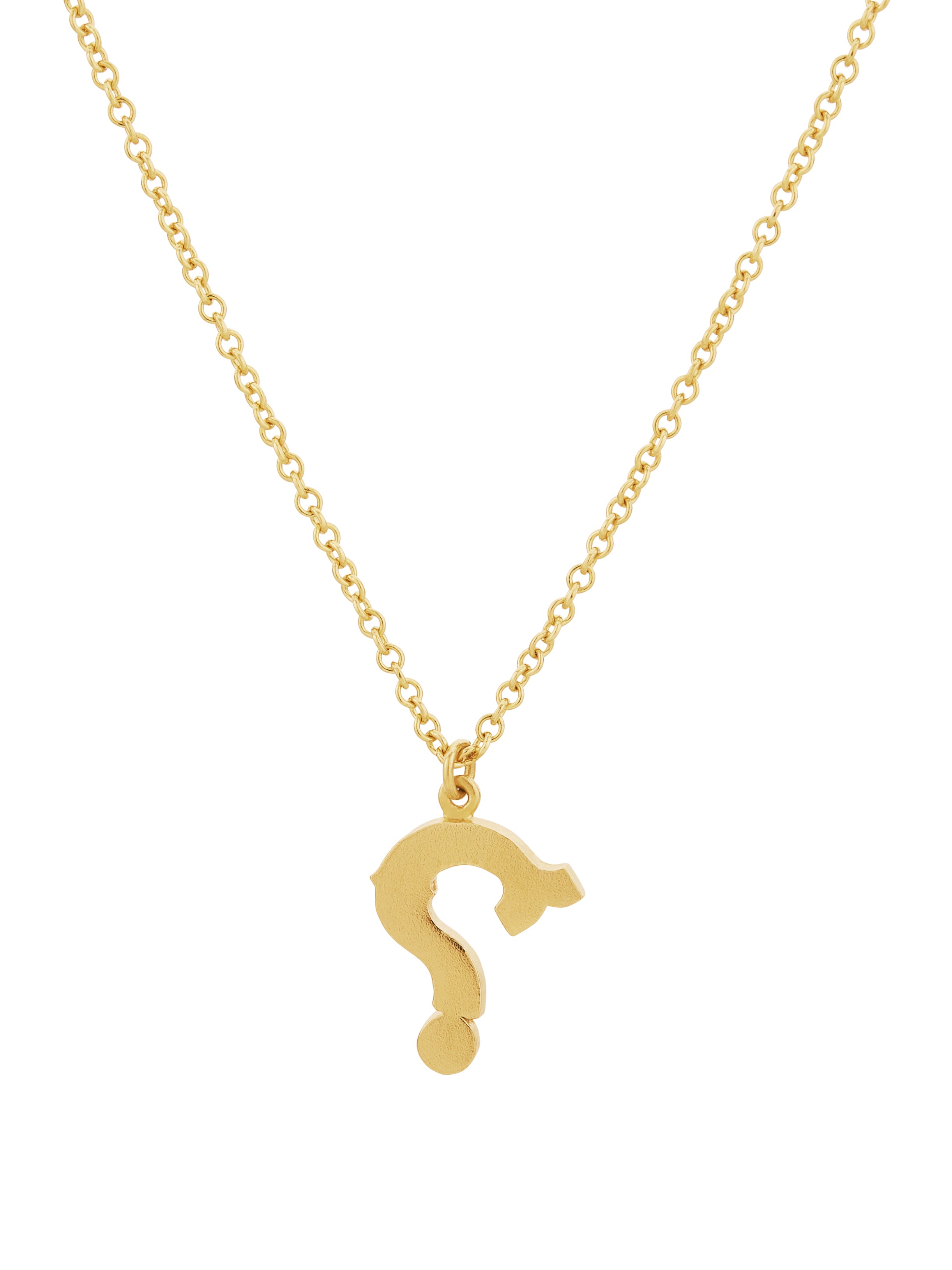 Just my Type Question Mark Necklace set with 1.75mm Diamond - image 5 | gold plate