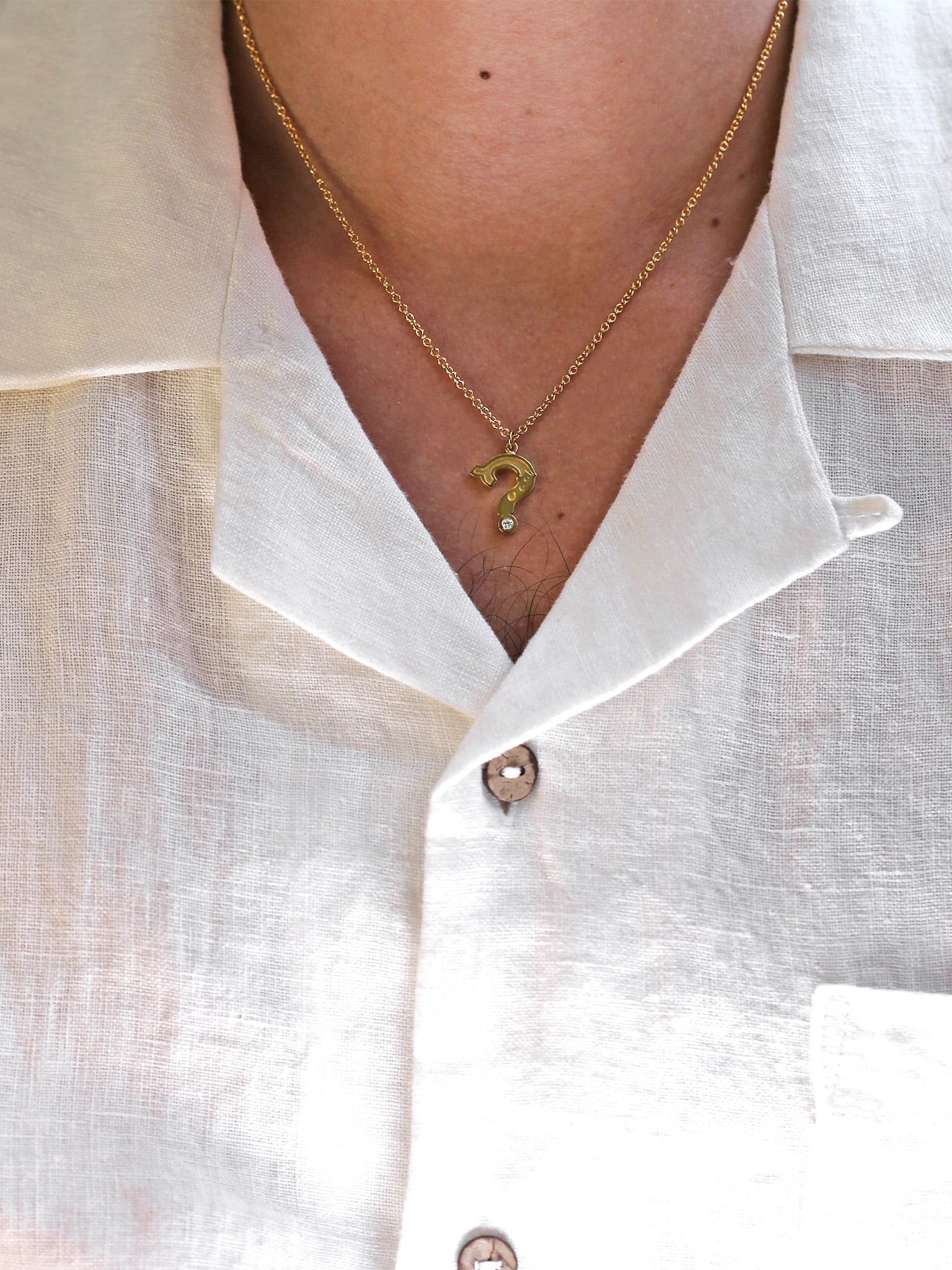 Just my Type Question Mark Necklace set with 1.75mm Diamond - image 3
