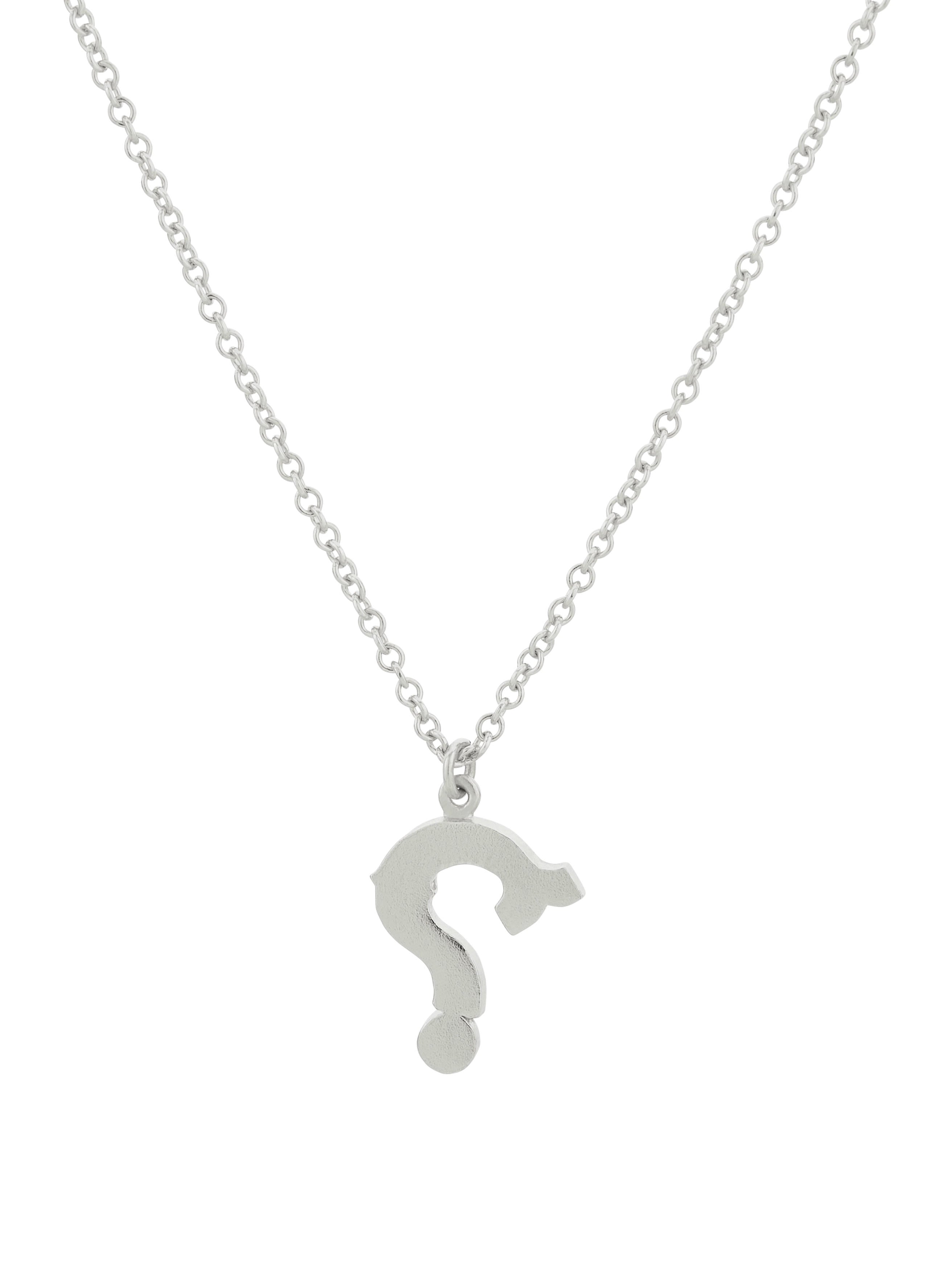 Just my Type Question Mark Necklace set with 1.75mm Diamond - image 8 | silver