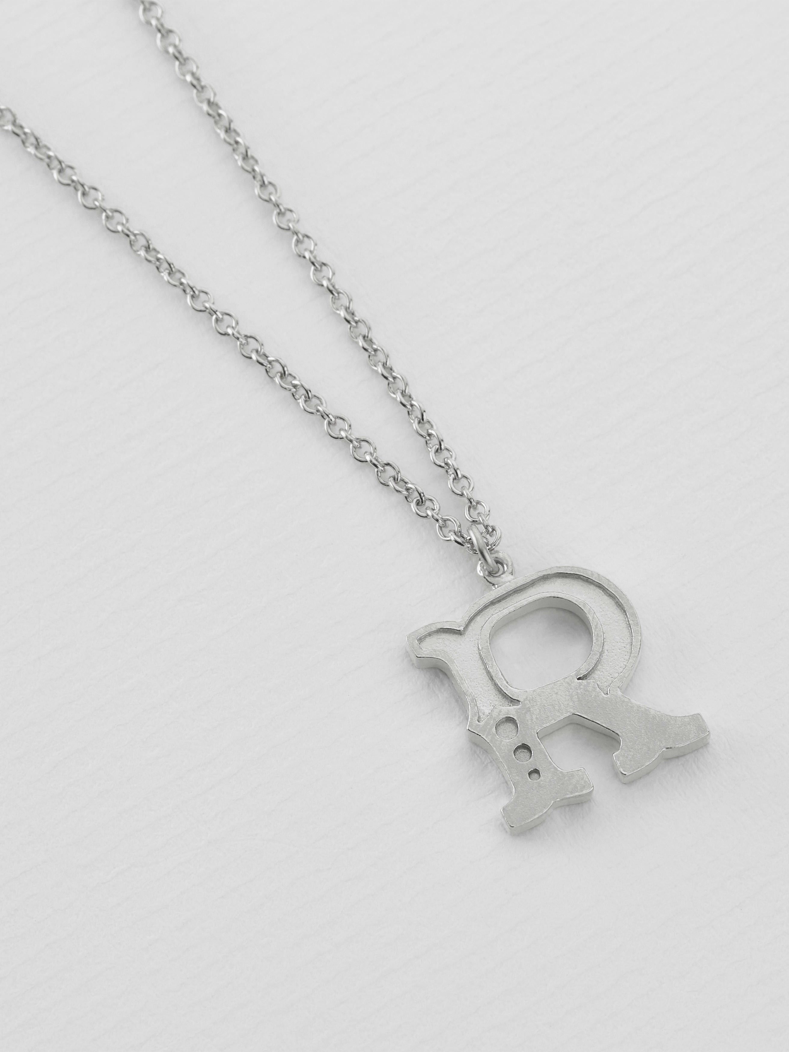 Just My Type Letter R Necklace - image 7 | silver