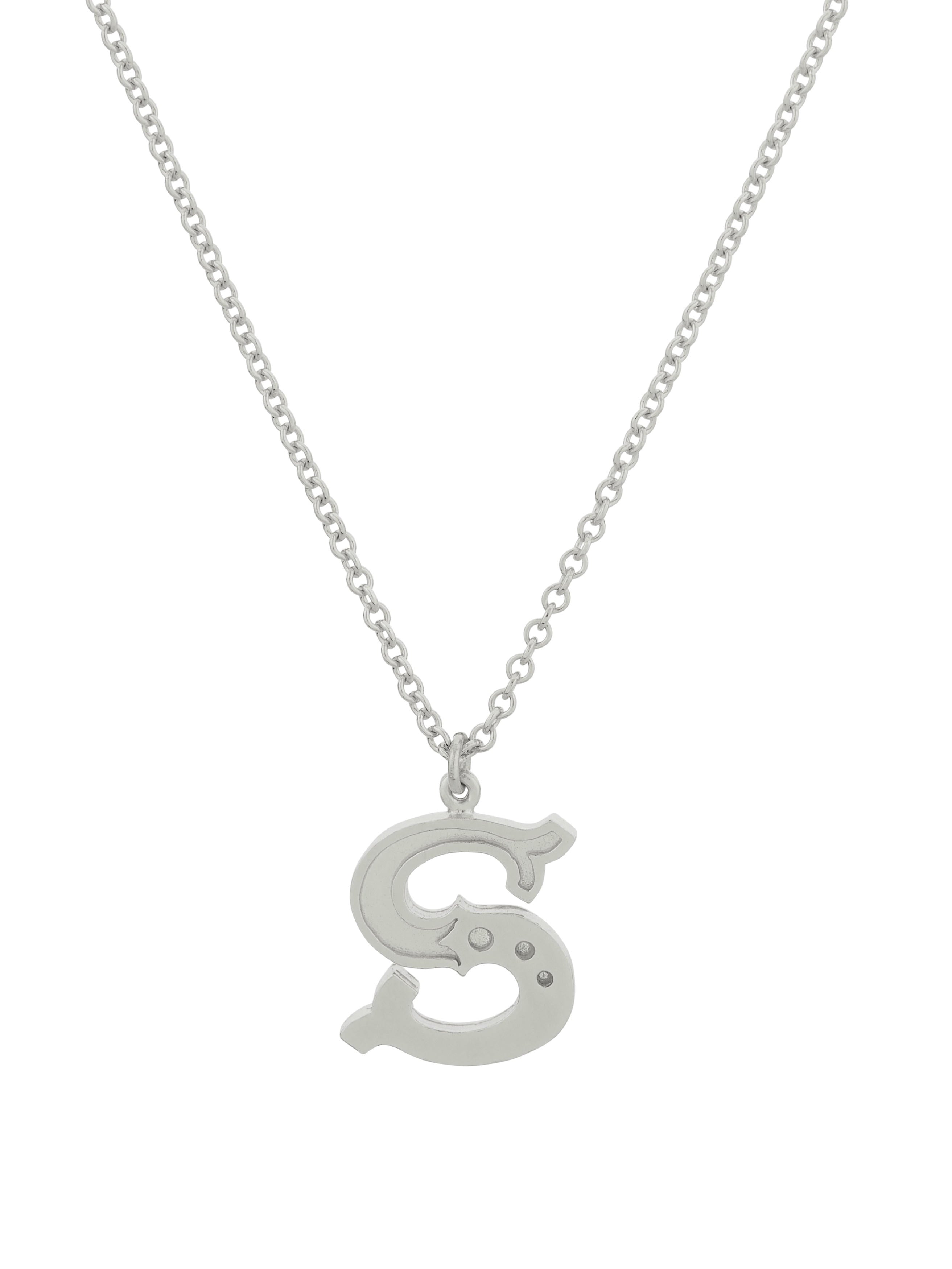 Just My Type Letter S Necklace - image 6 | silver