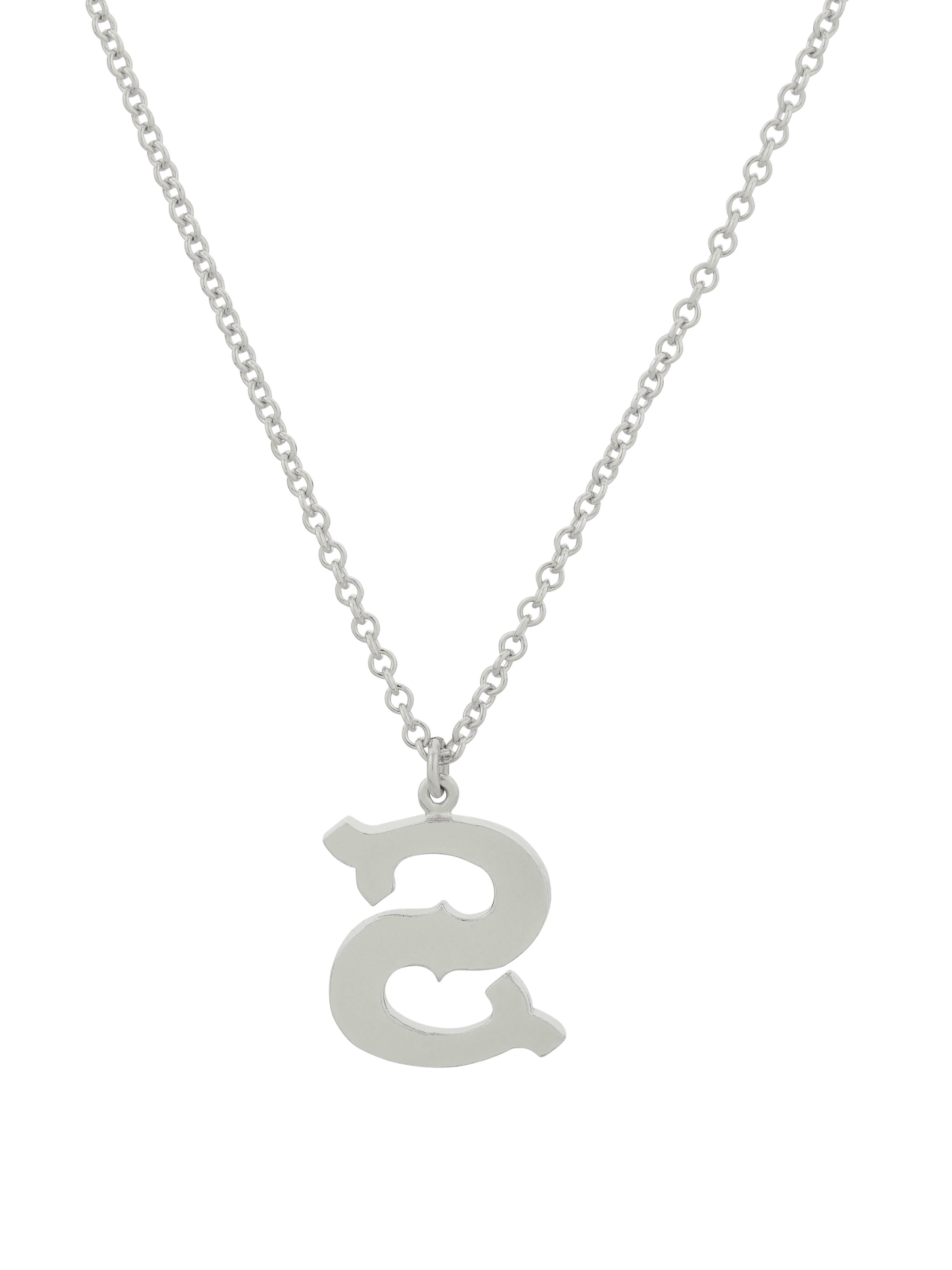 Just My Type Letter S Necklace - image 8 | silver