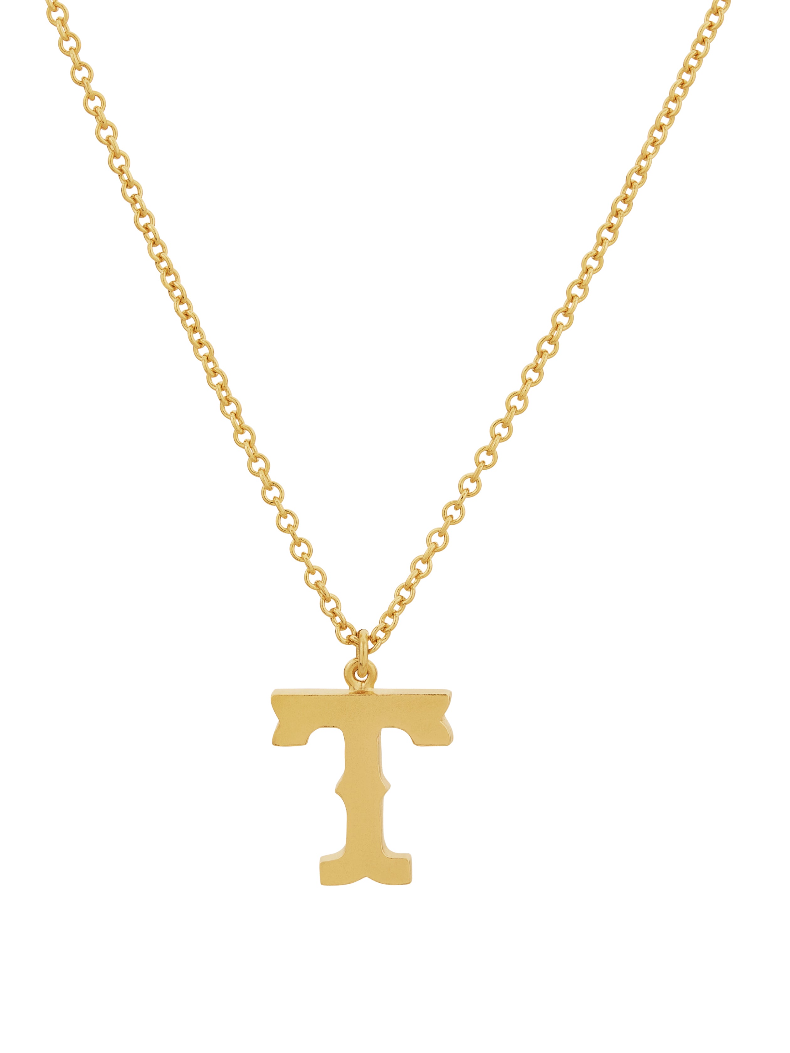 Just My Type Letter T Necklace - image 5 | gold plate