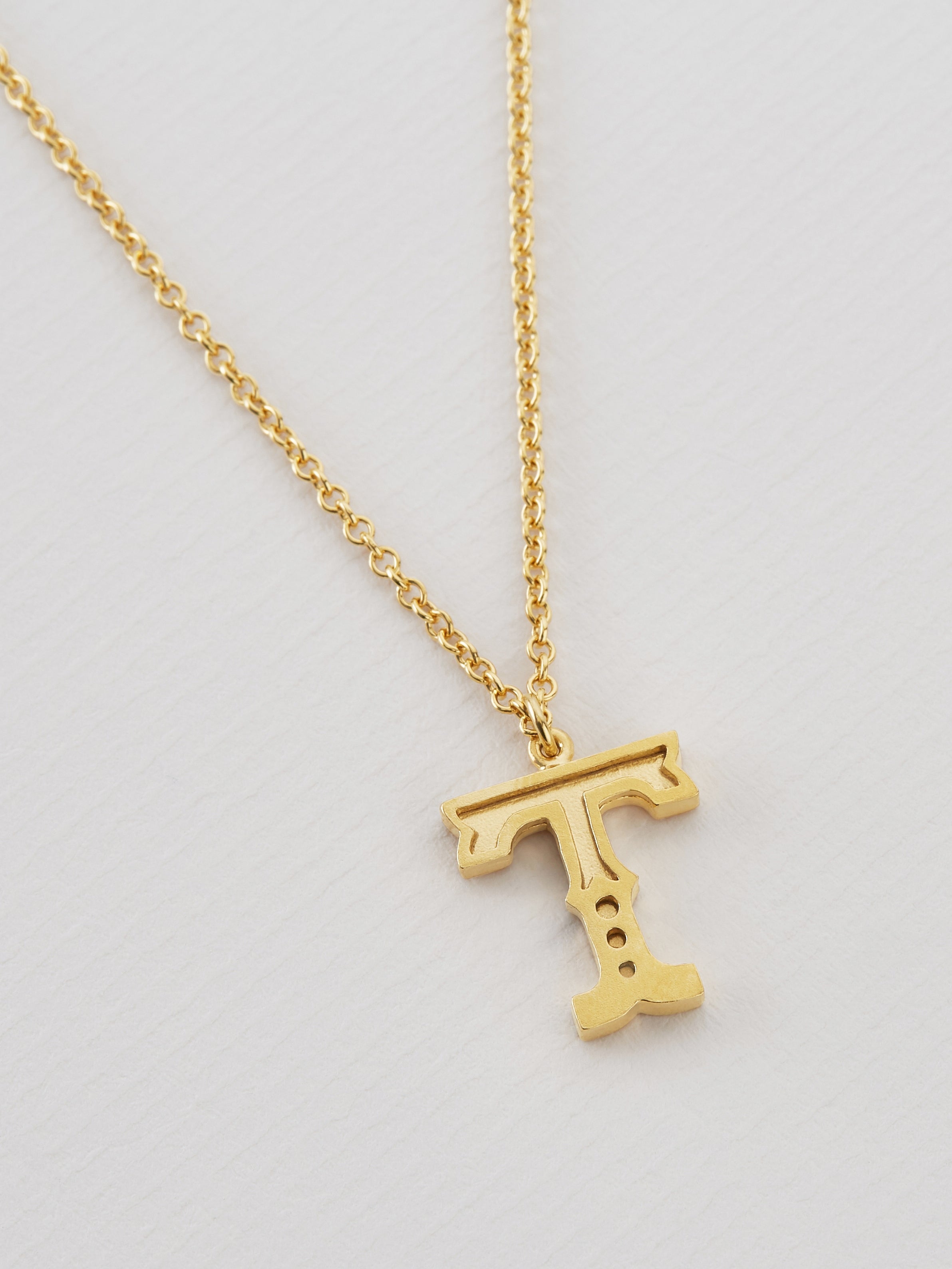 Just My Type Letter T Necklace - image 4 | gold plate