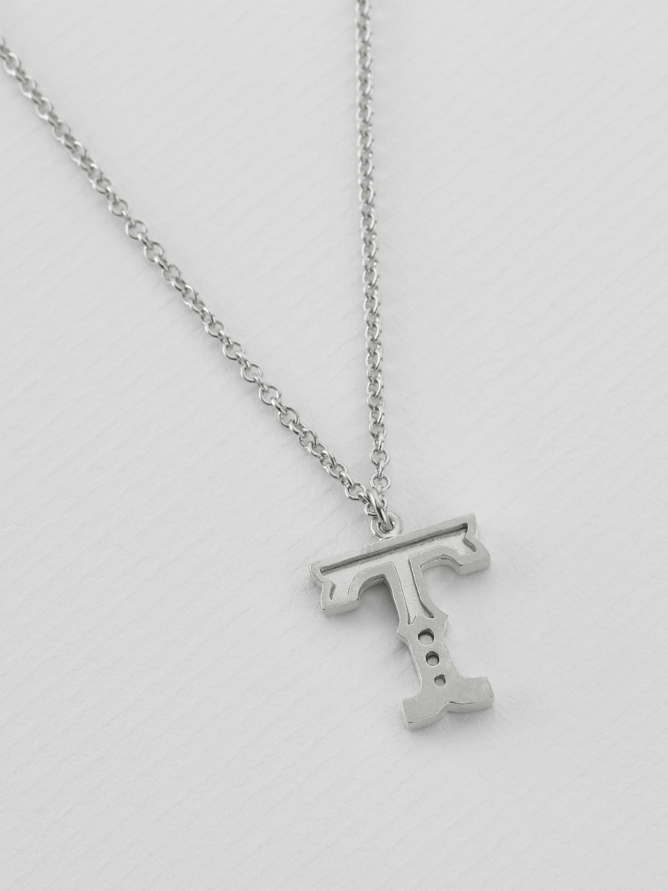 Just My Type Letter T Necklace - image 7 | silver