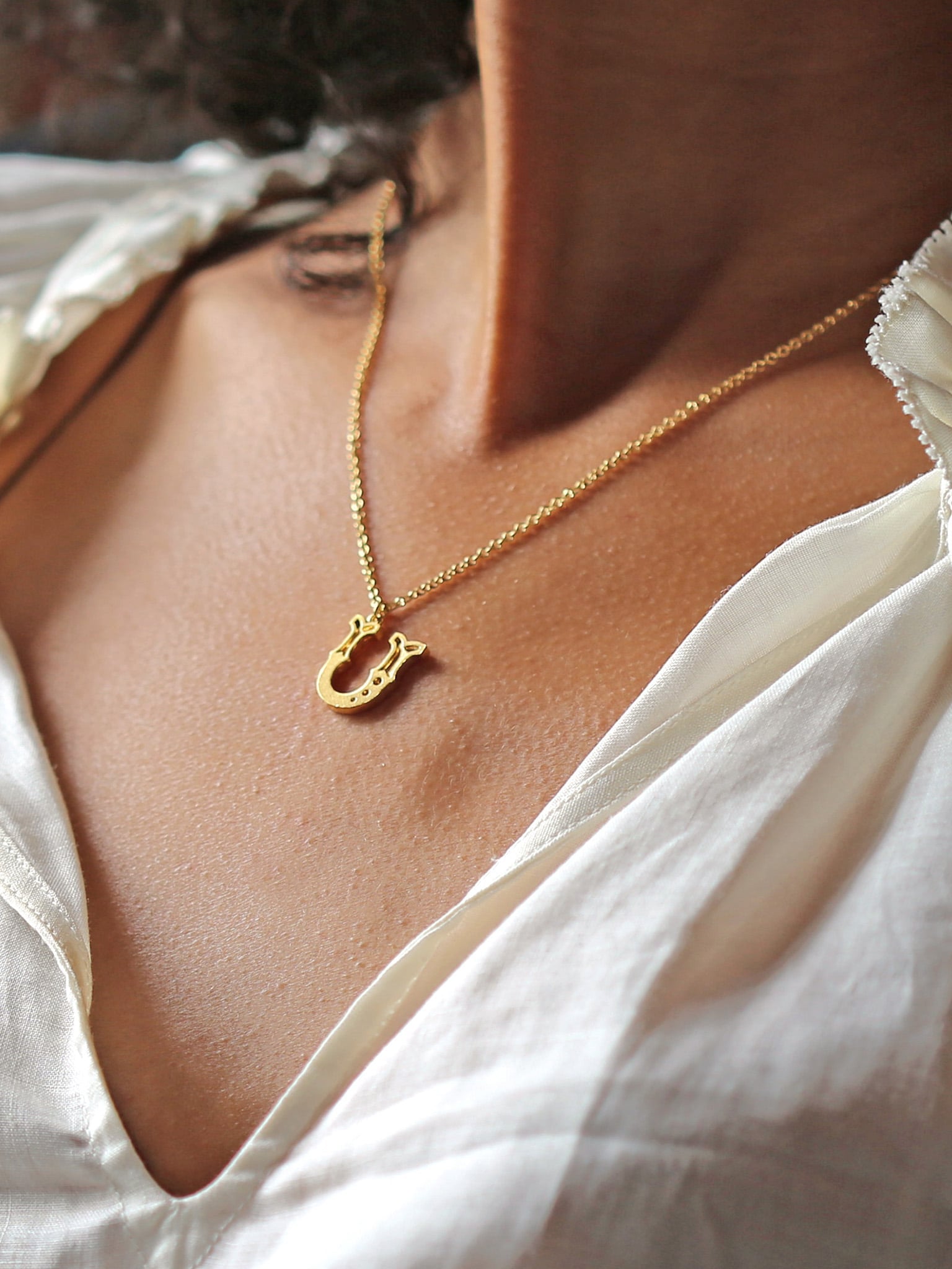 Just My Type Letter U Necklace - image 2