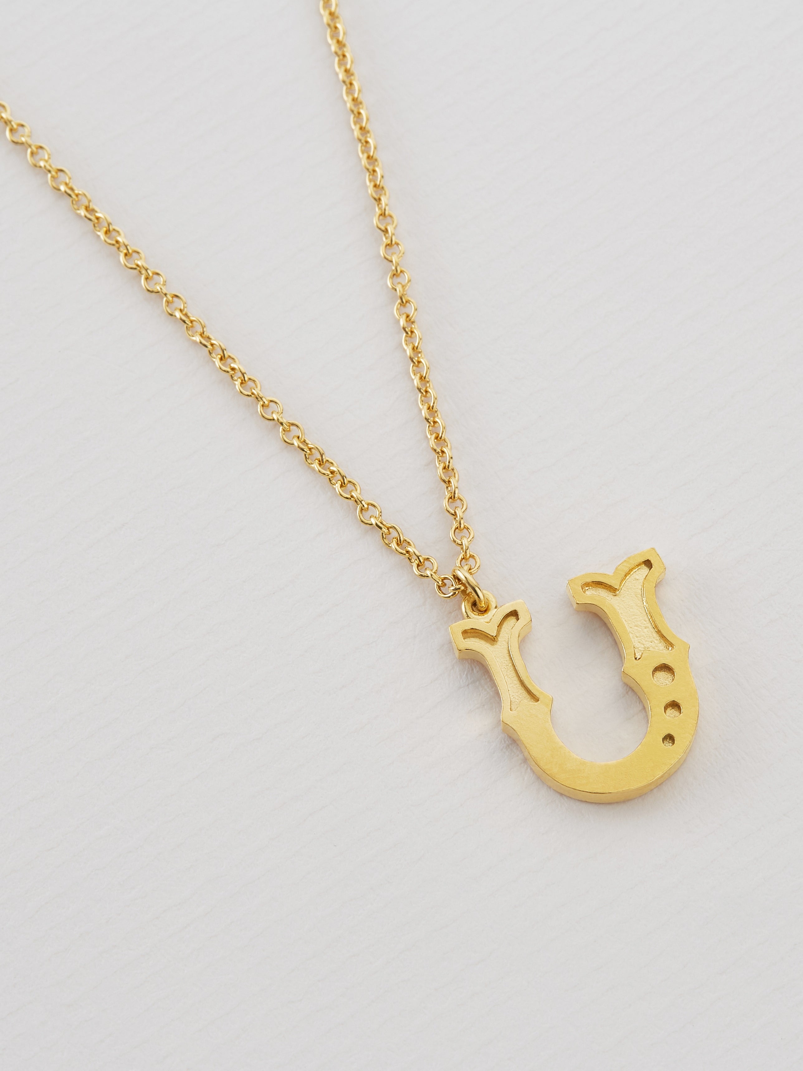 Just My Type Letter U Necklace - image 4 | gold plate