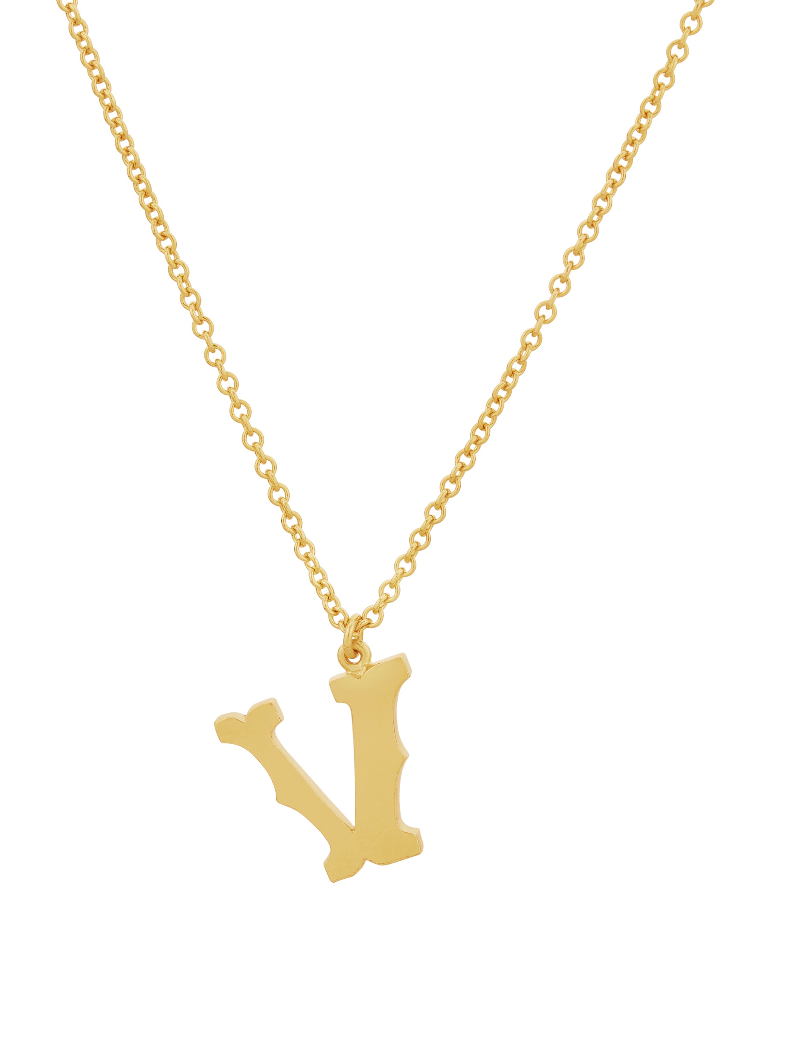 Just My Type Letter V Necklace - image 5 | gold plate