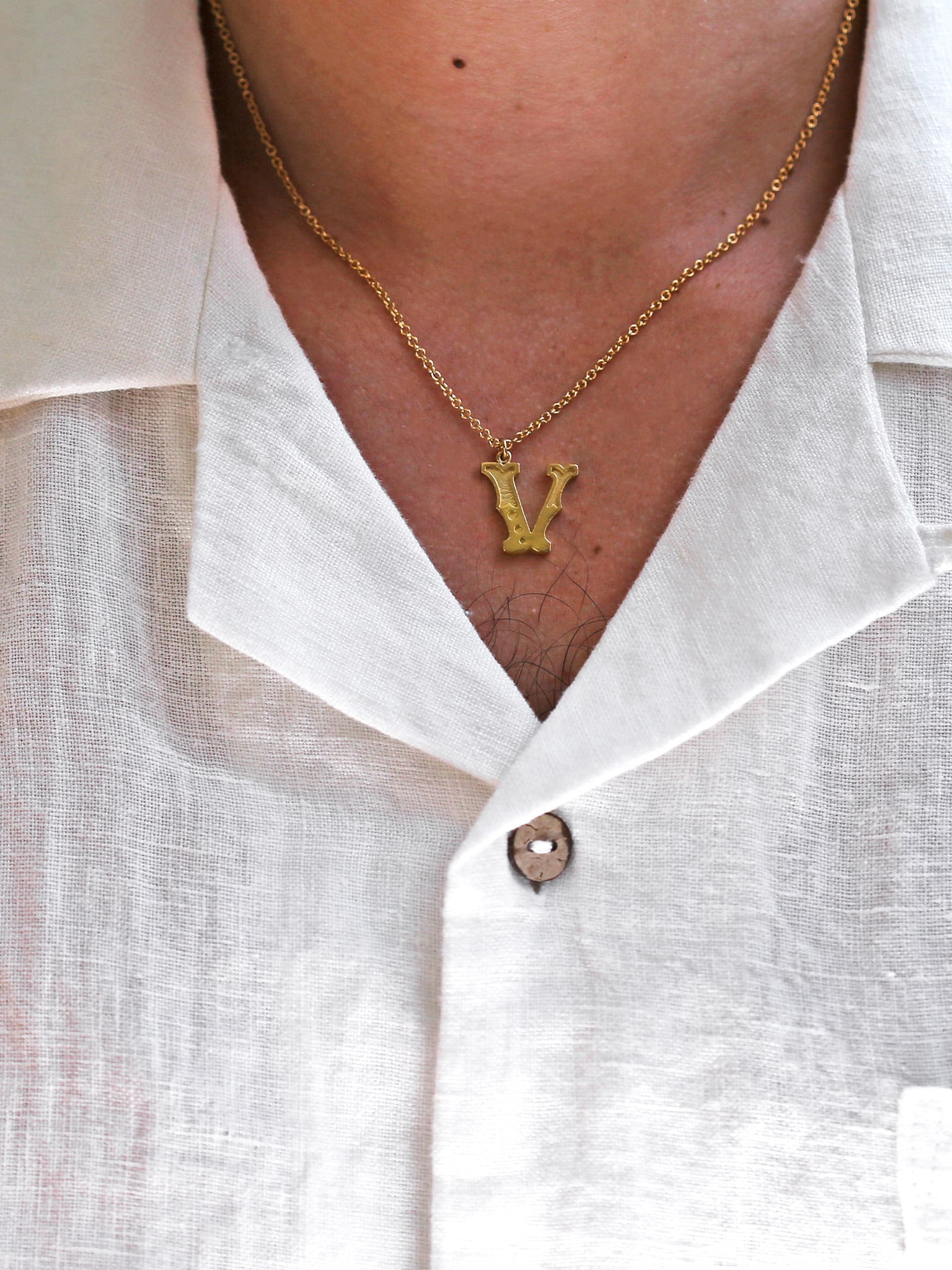 Just My Type Letter V Necklace - image 3