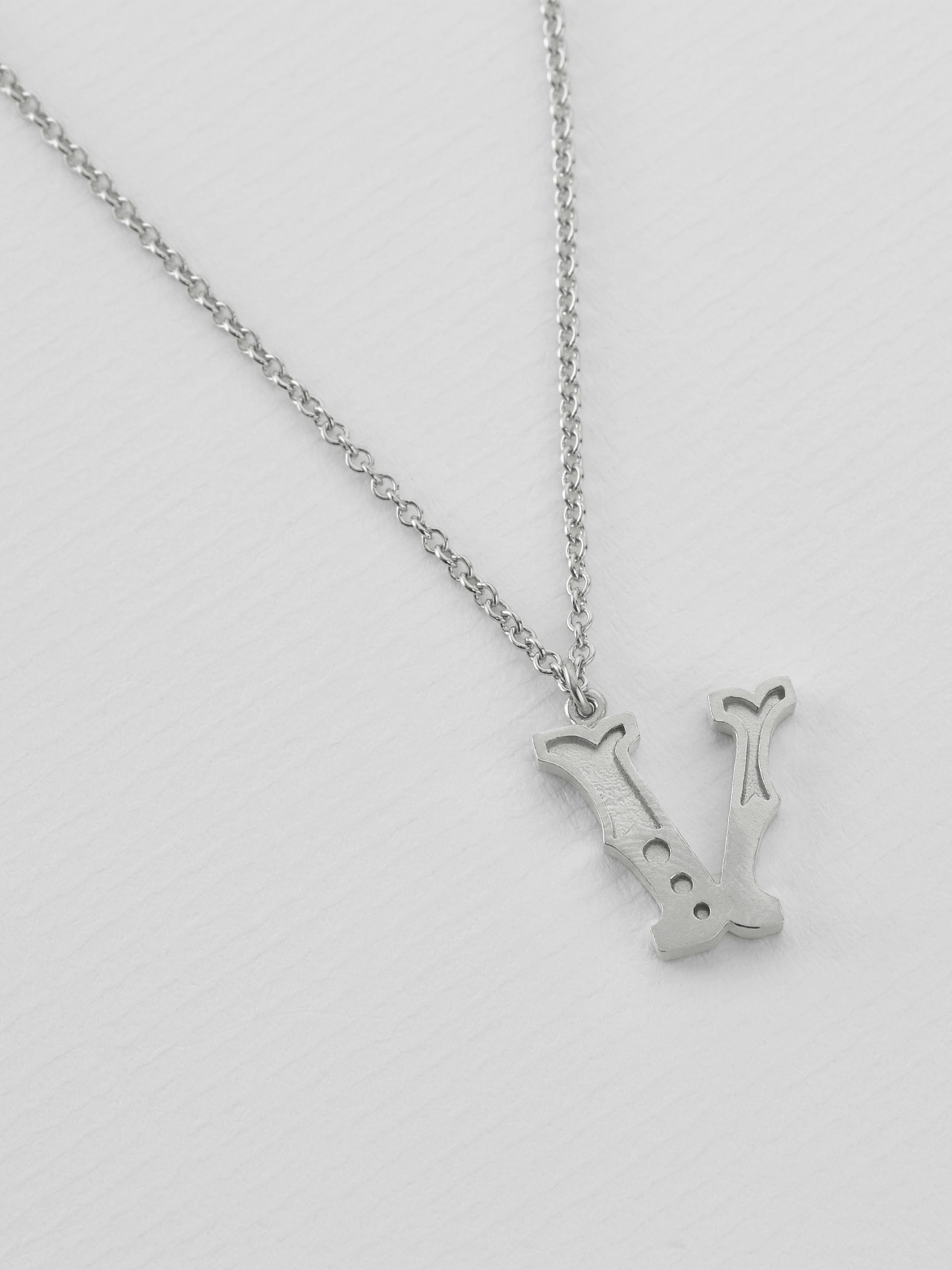 Just My Type Letter V Necklace - image 7 | silver