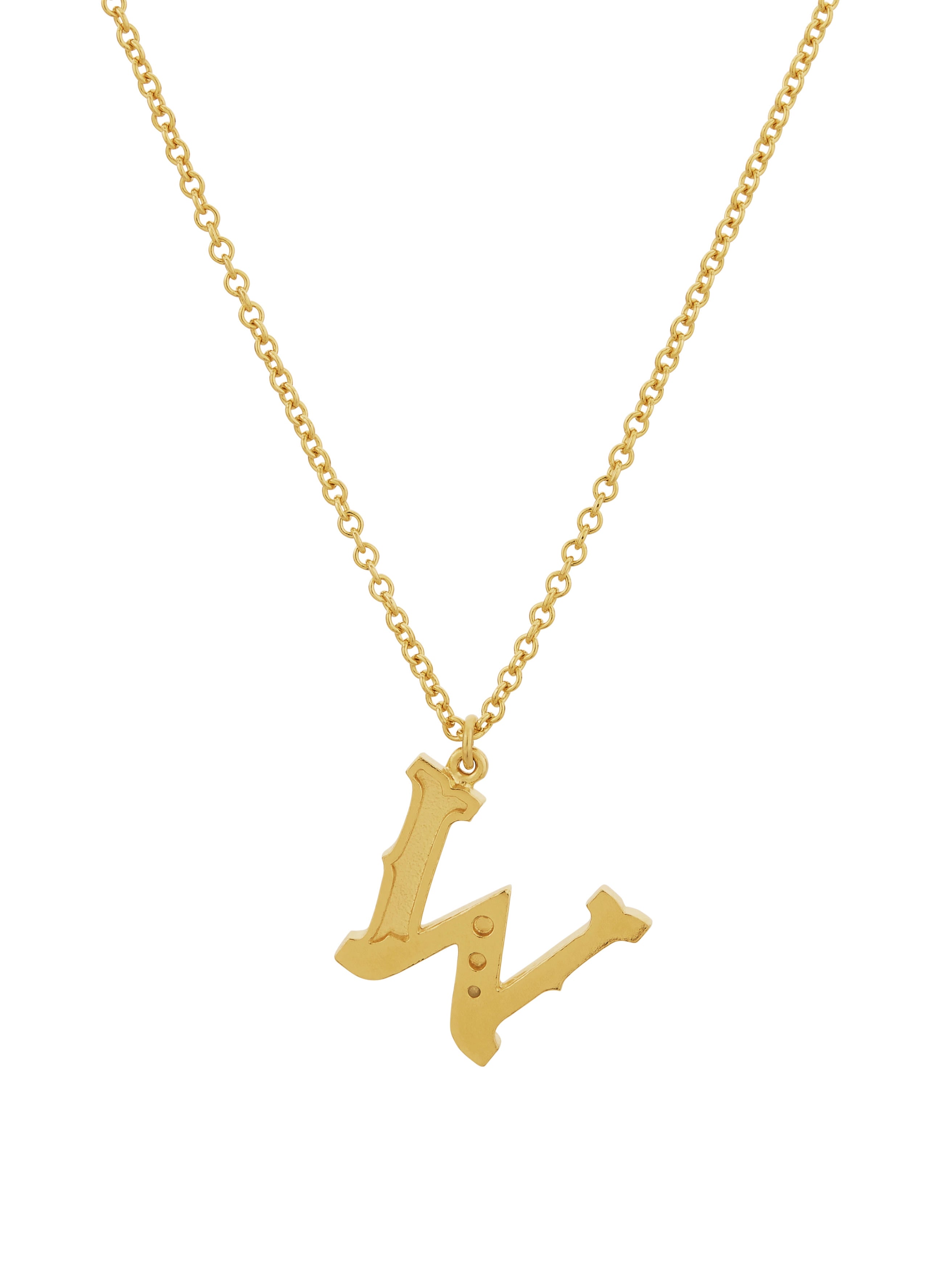 Just My Type Letter W Necklace - image 1 | gold plate