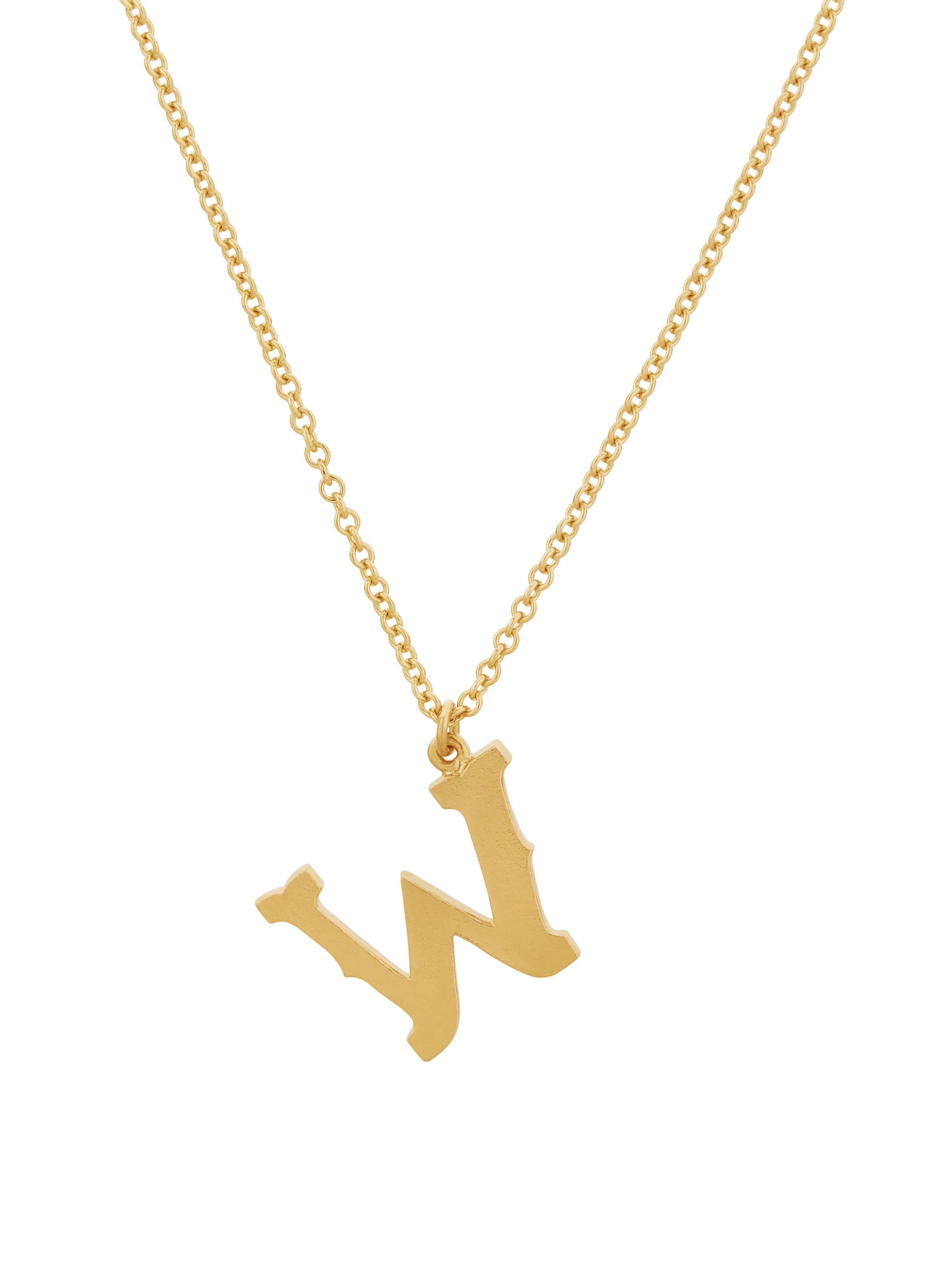 Just My Type Letter W Necklace - image 5 | gold plate