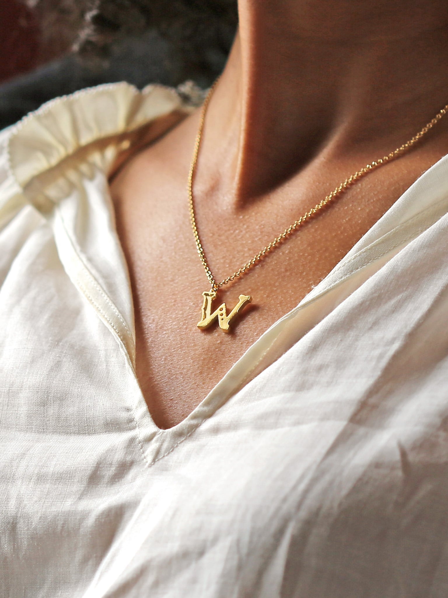 Just My Type Letter W Necklace - image 2