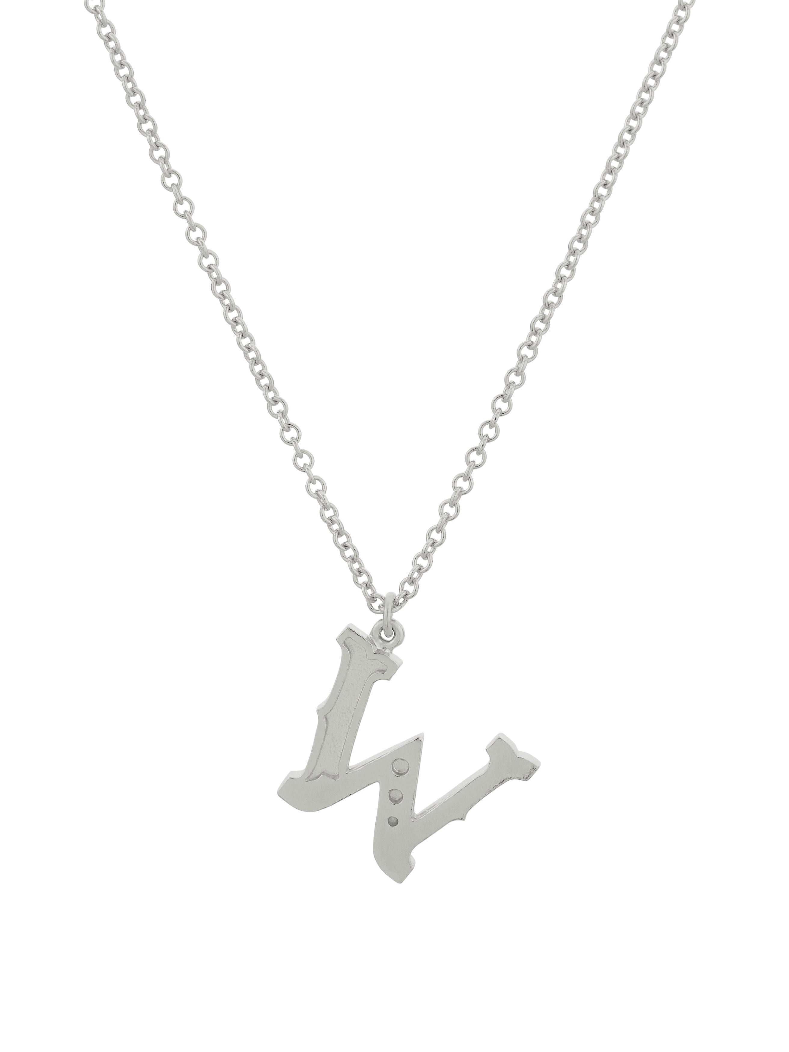 Just My Type Letter W Necklace - image 6 | silver