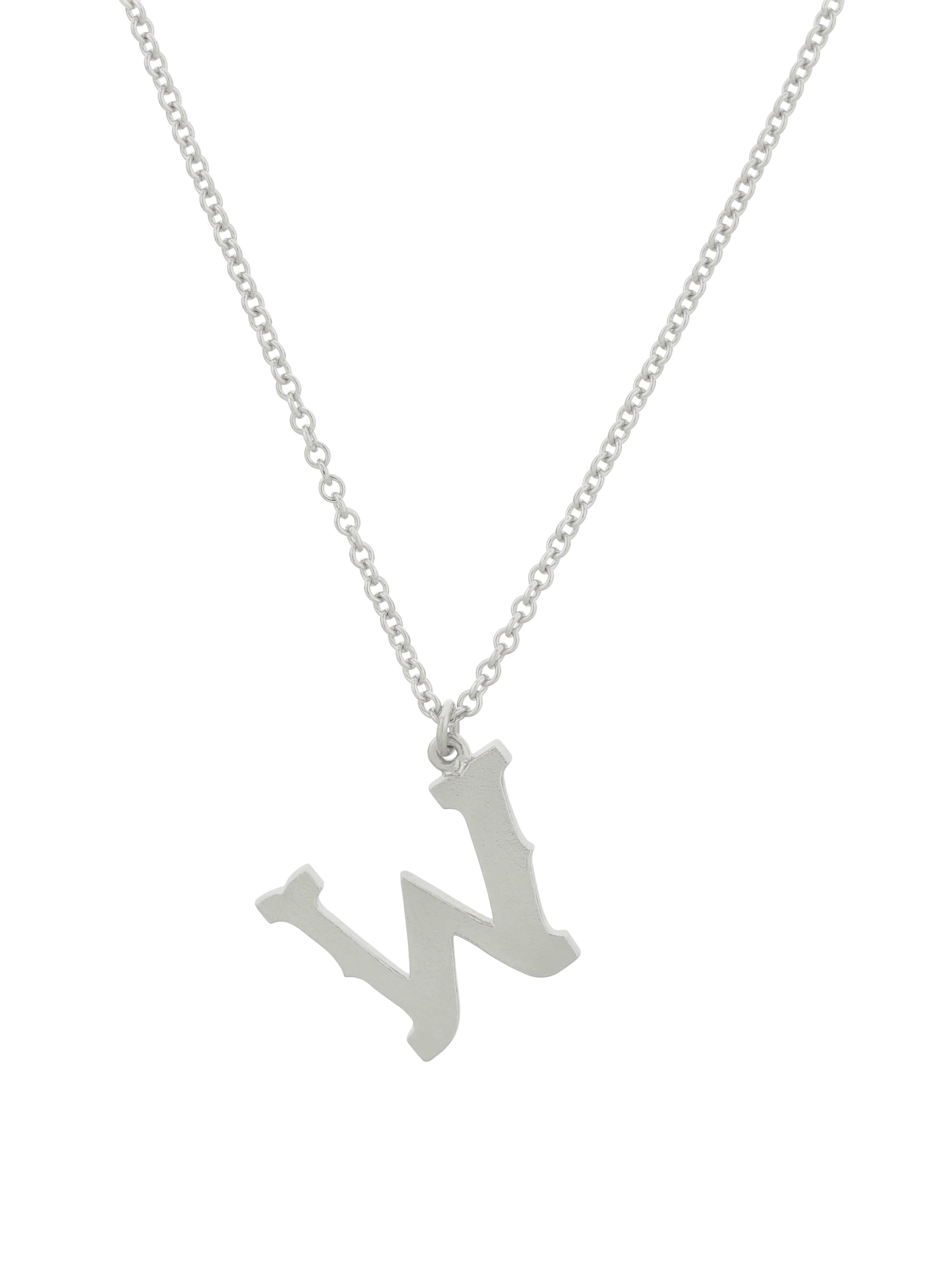 Just My Type Letter W Necklace - image 8 | silver