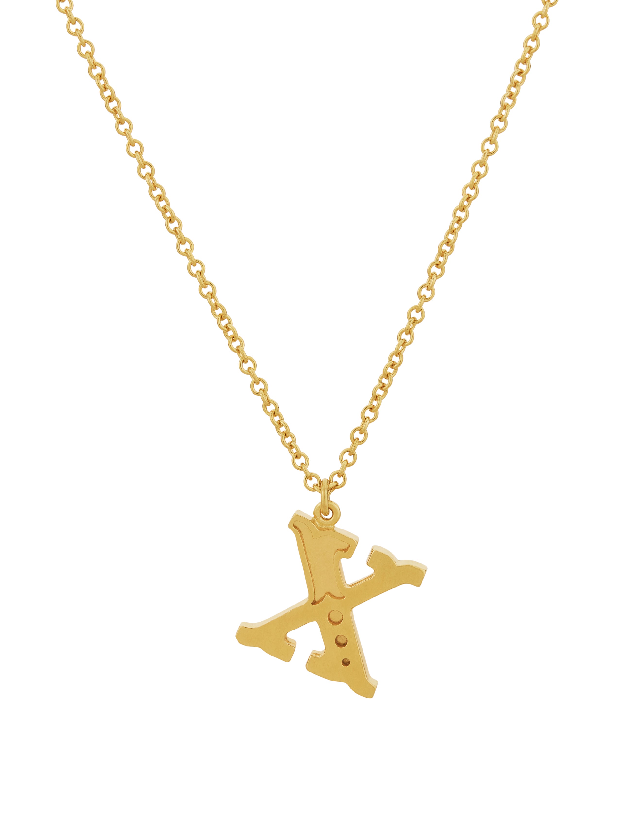 Just My Type Letter X Necklace - image 1 | gold plate