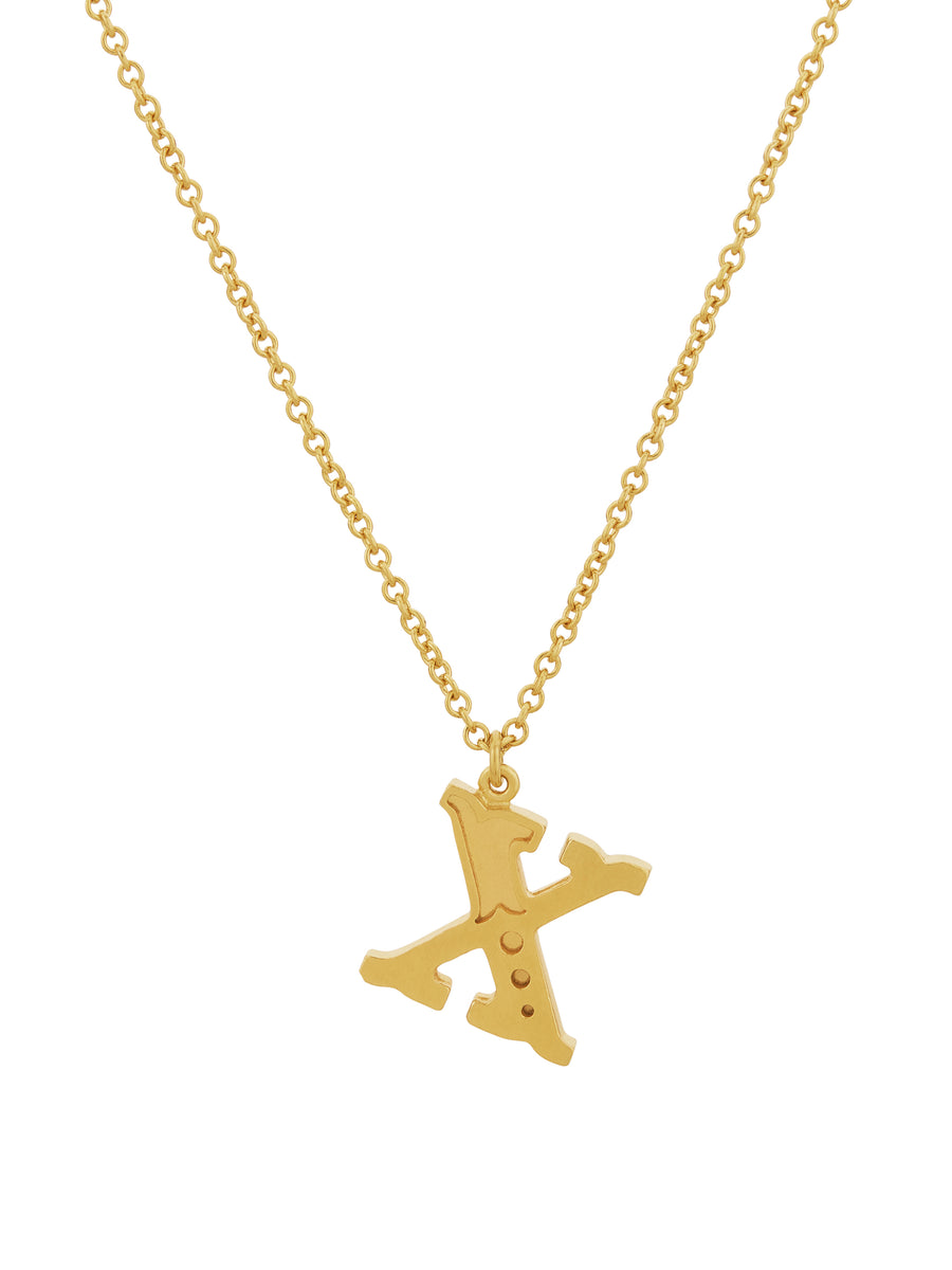 Just My Type Letter X Necklace