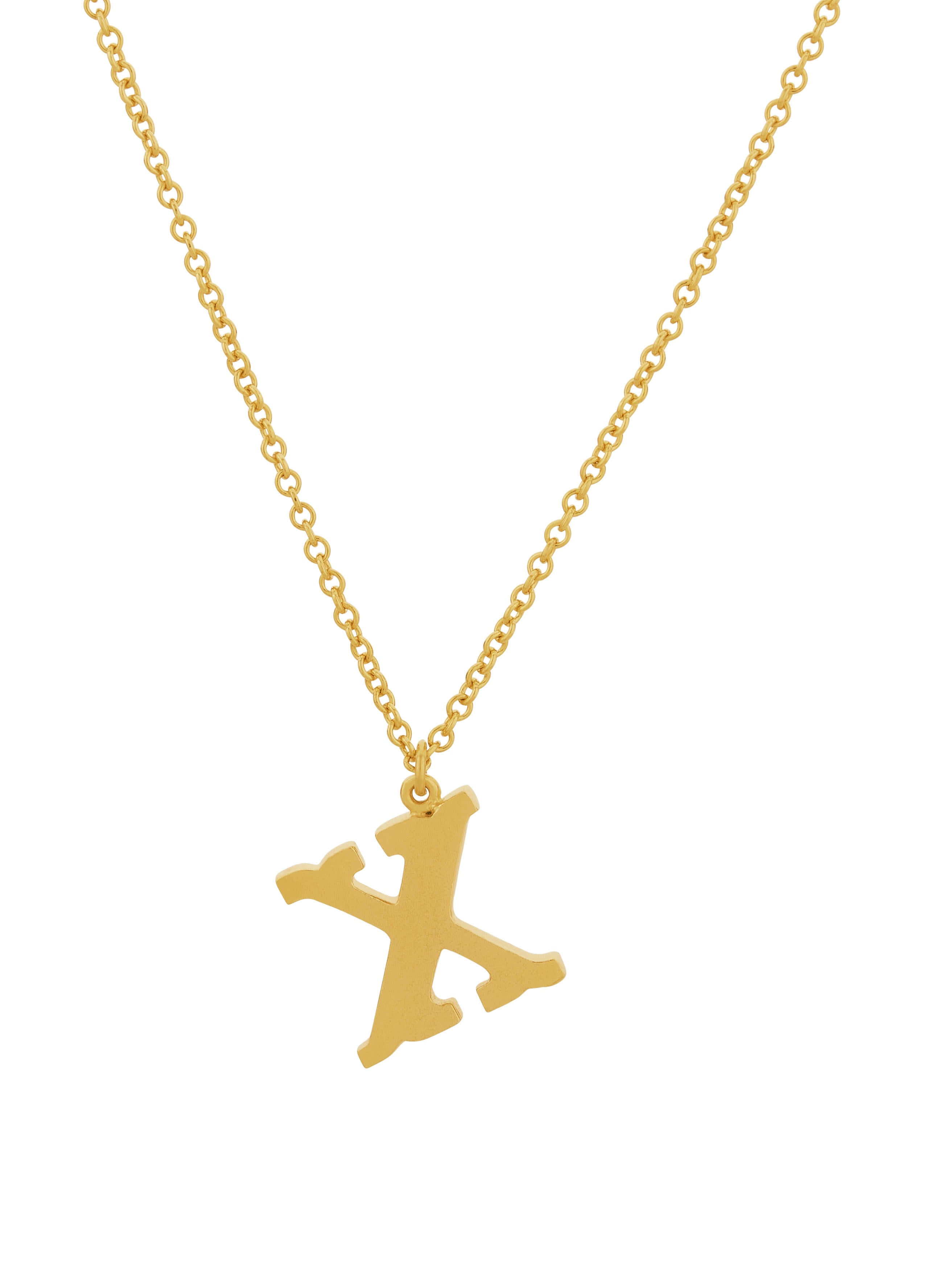 Just My Type Letter X Necklace - image 5 | gold plate