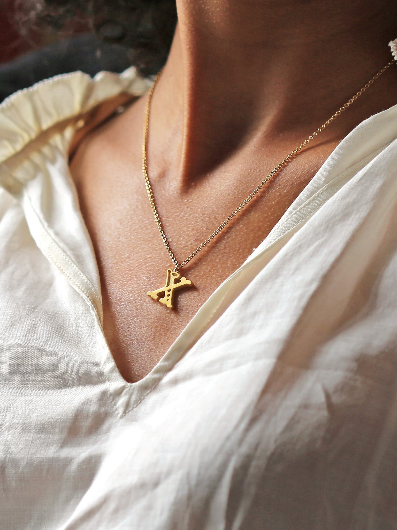 Just My Type Letter X Necklace - image 2