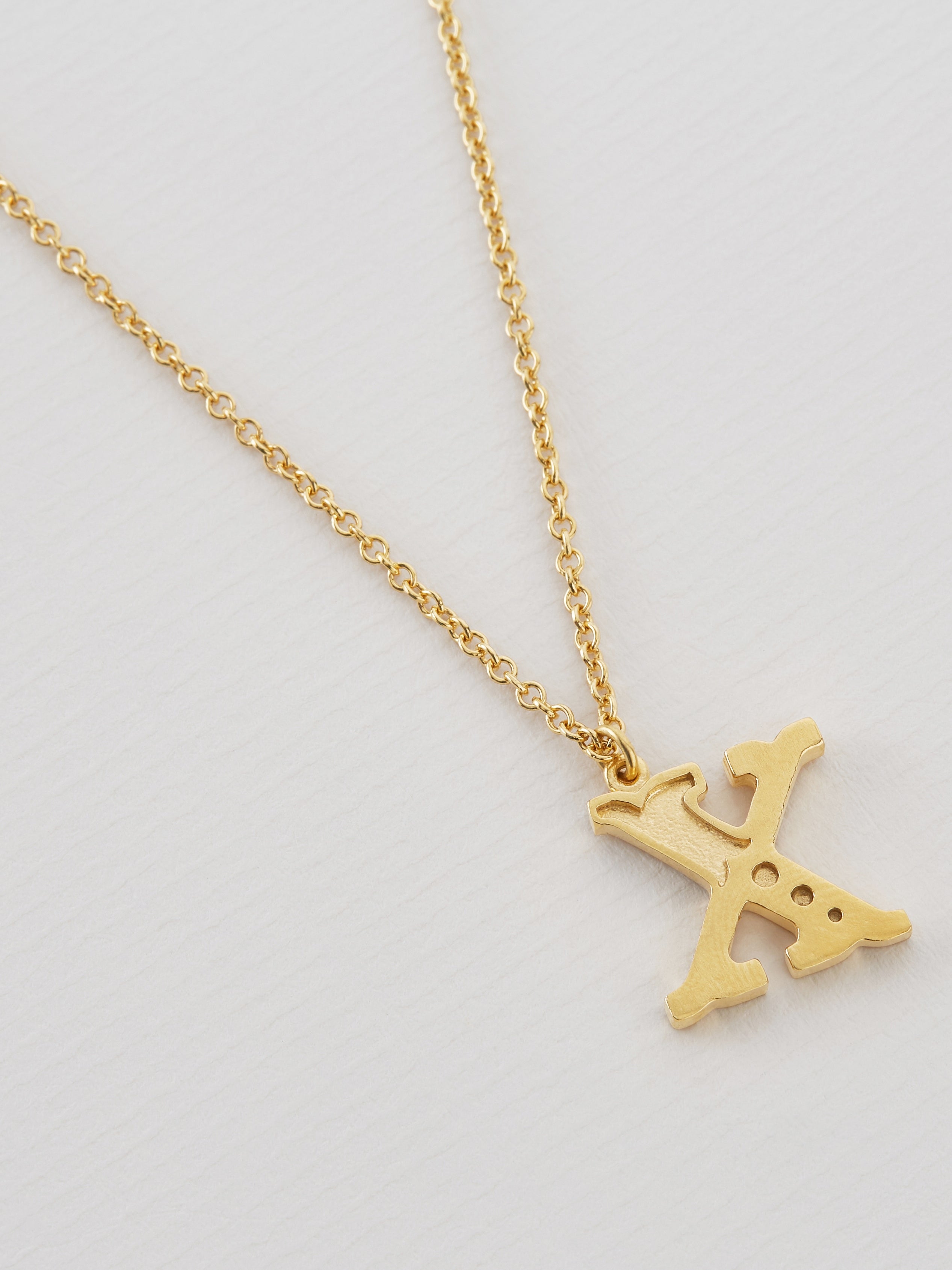 Just My Type Letter X Necklace - image 4 | gold plate