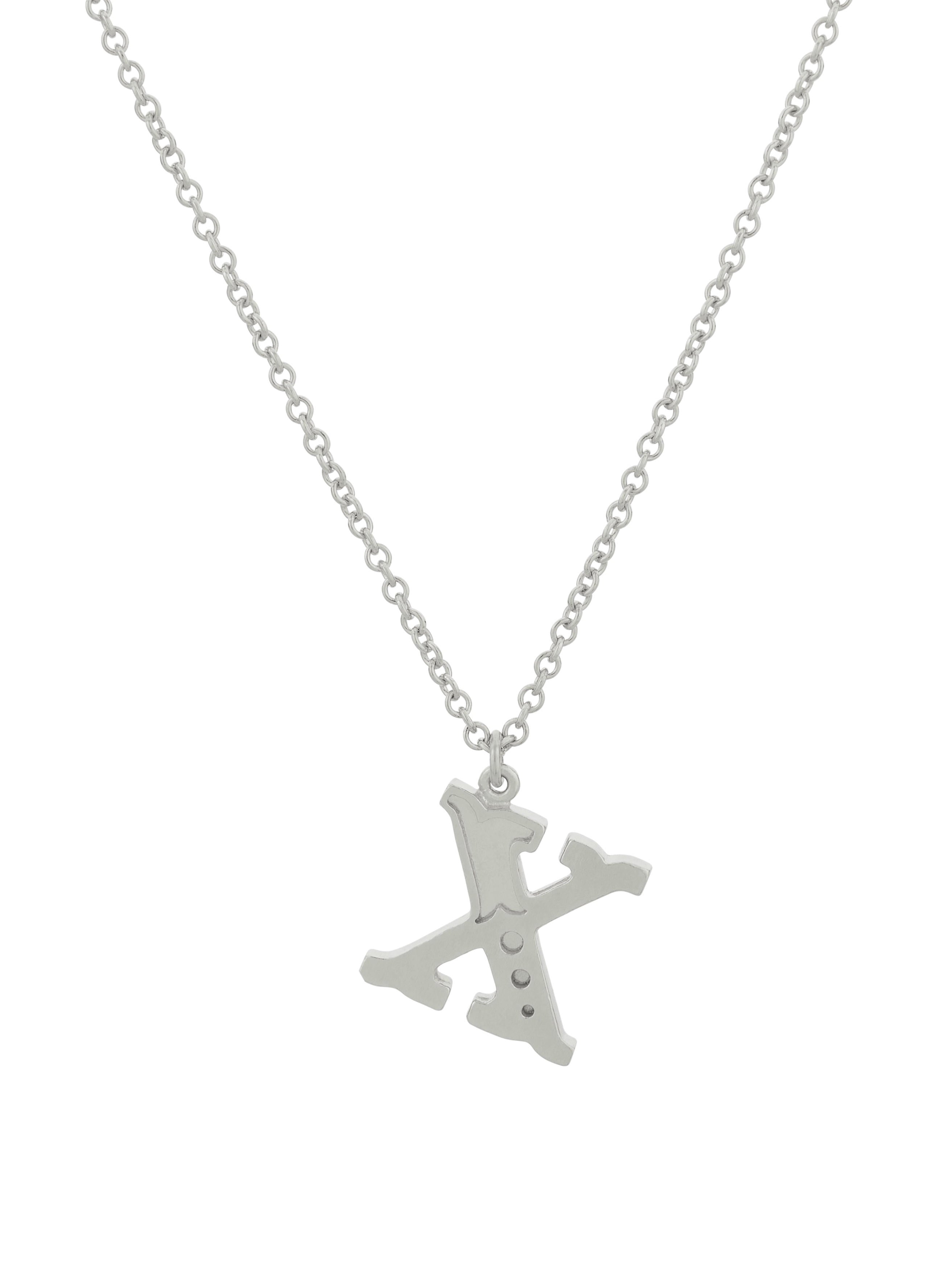 Just My Type Letter X Necklace - image 6 | silver