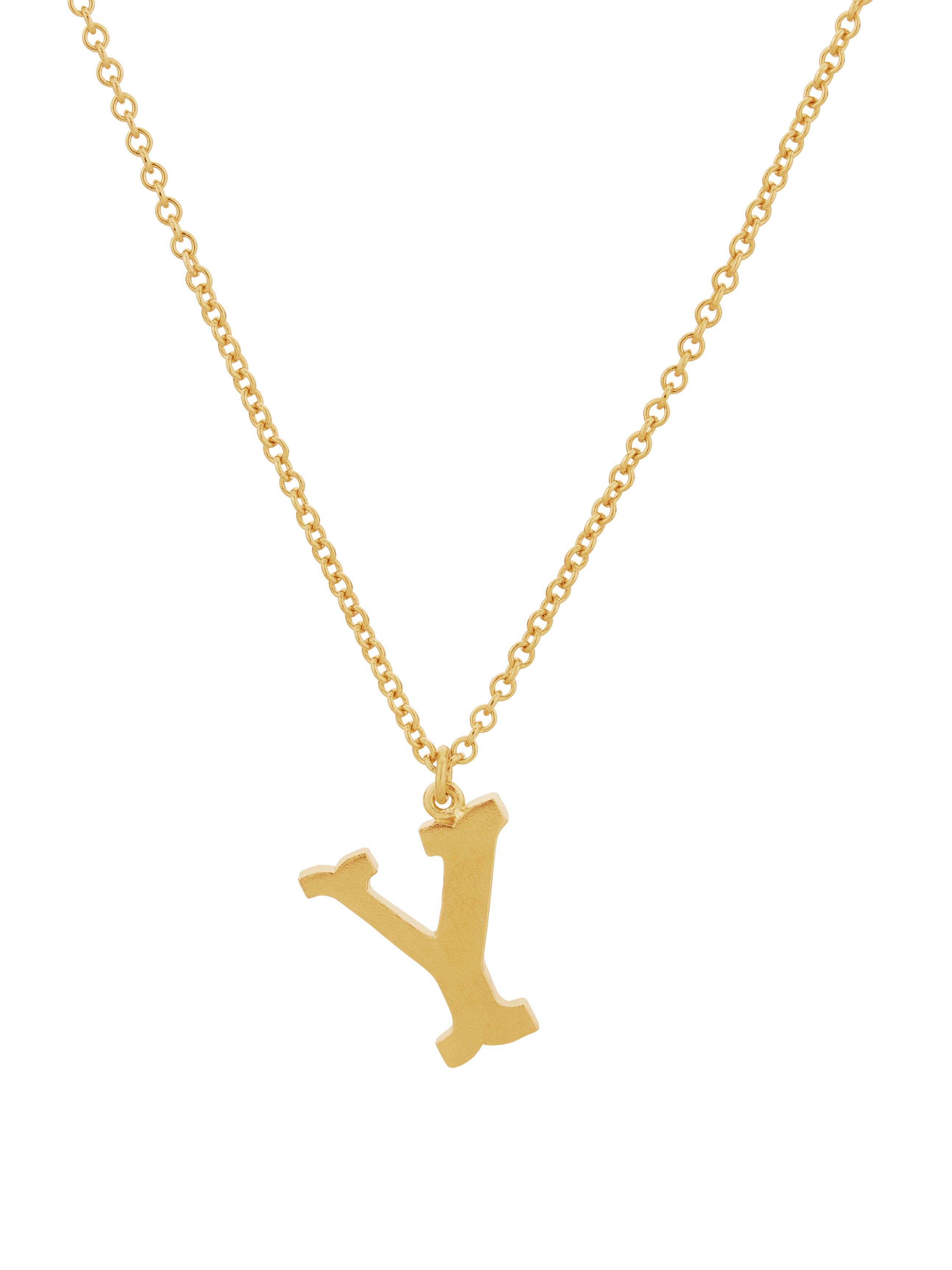 Just My Type Letter Y Necklace - image 5 | gold plate