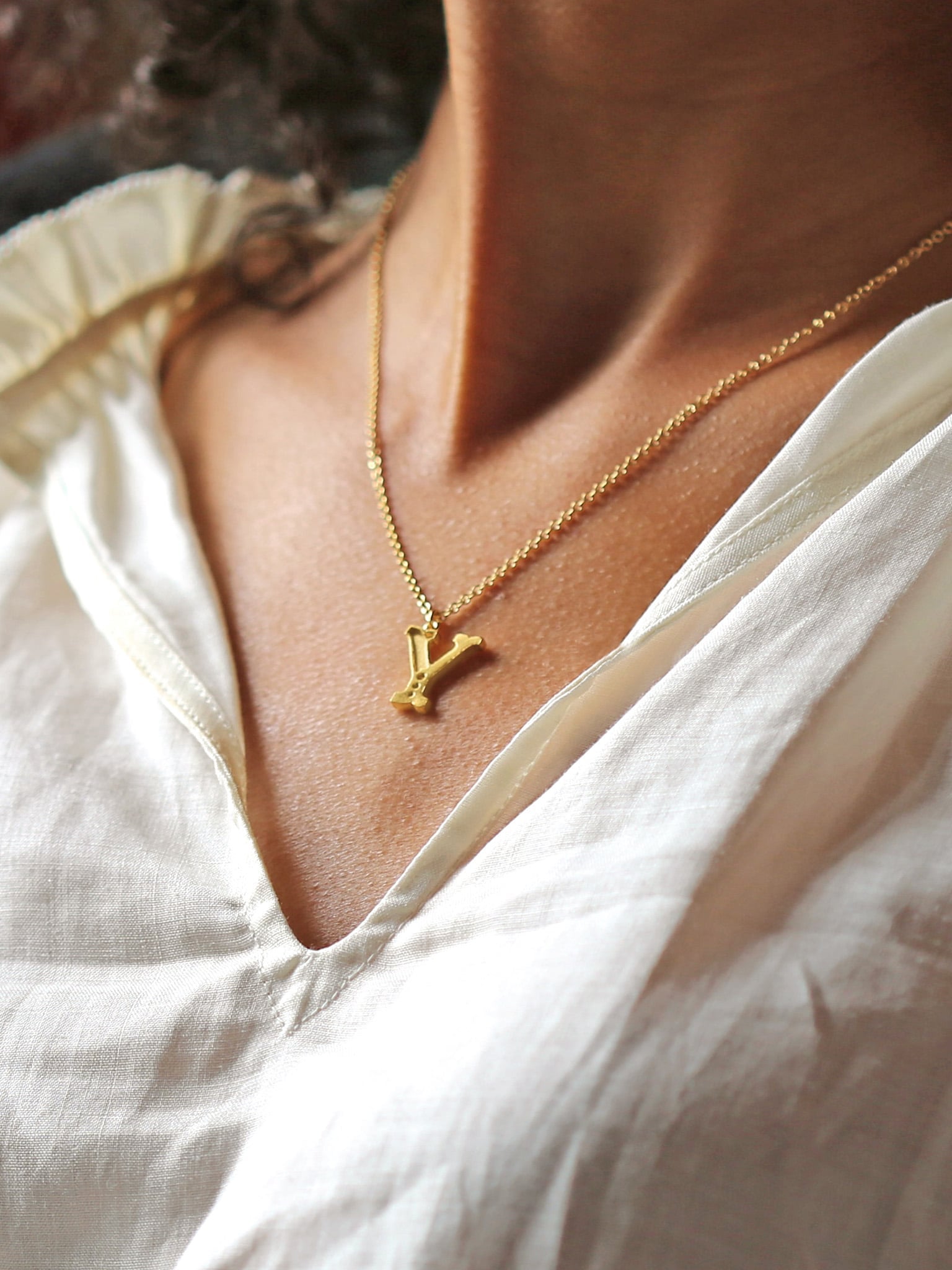 Just My Type Letter Y Necklace - image 2