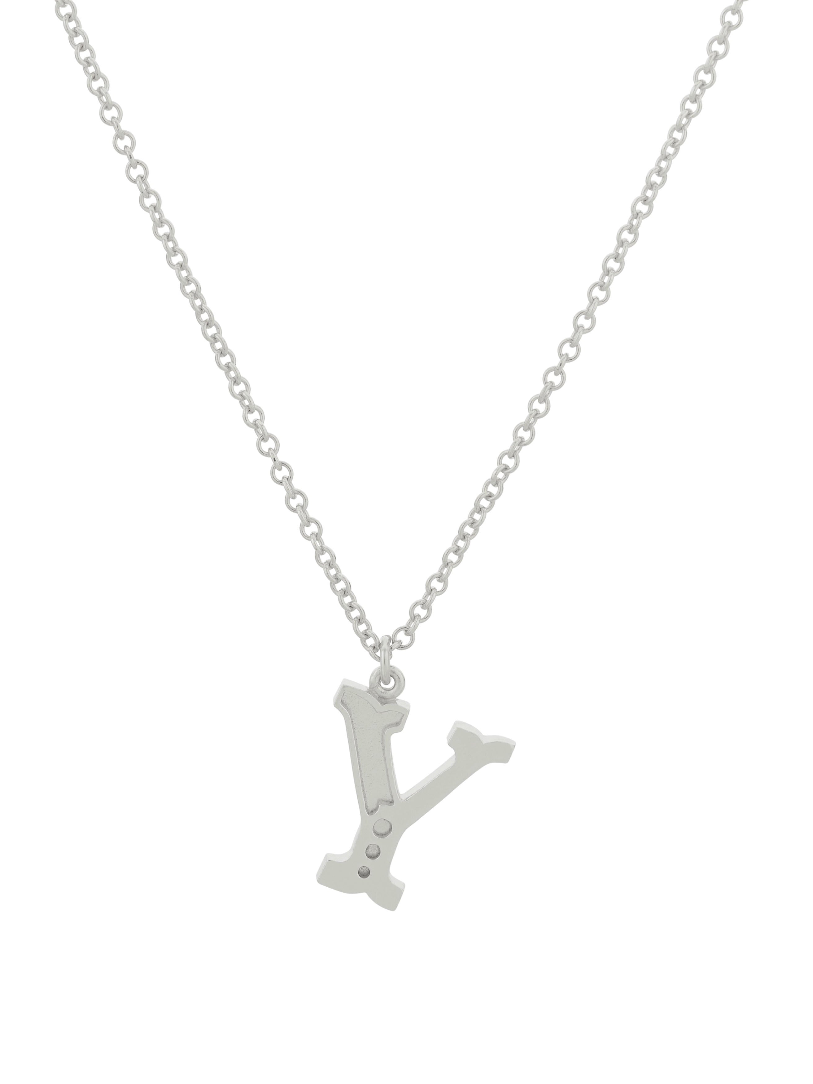 Just My Type Letter Y Necklace - image 6 | silver