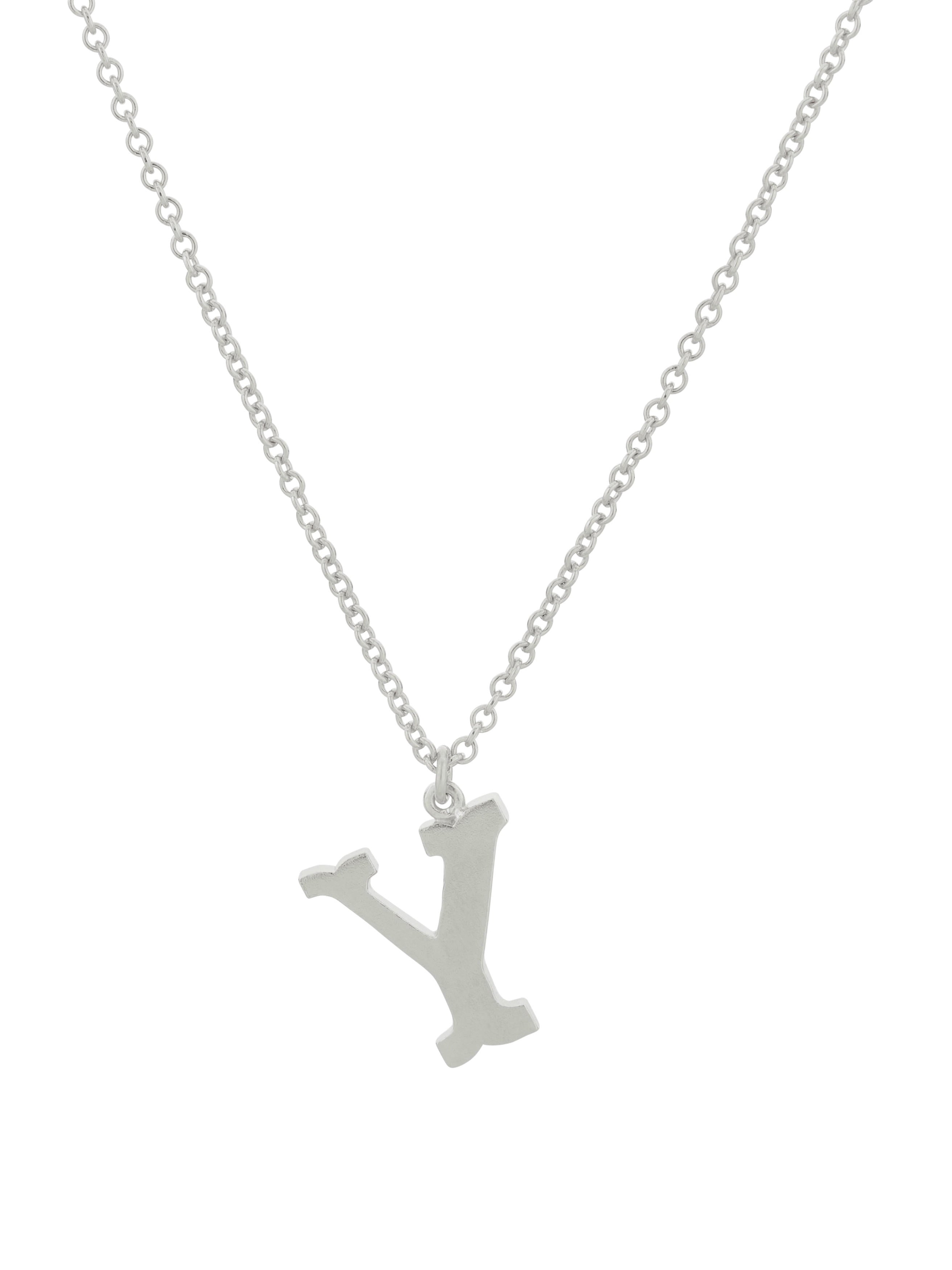 Just My Type Letter Y Necklace - image 8 | silver