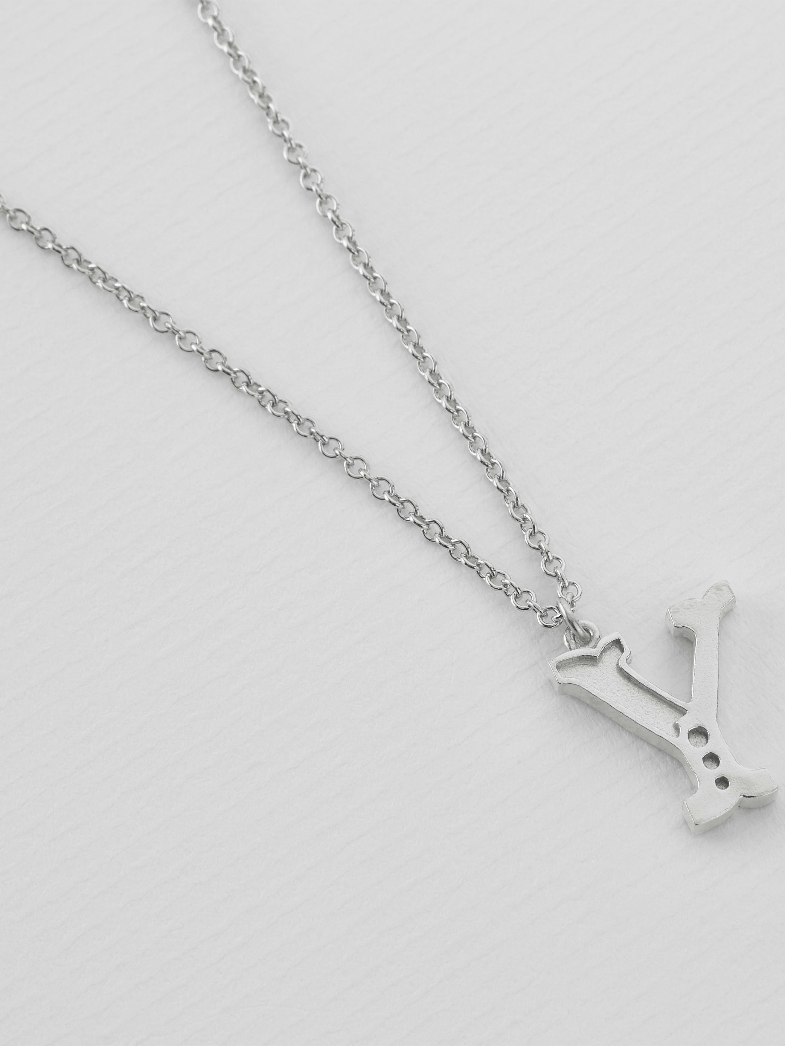 Just My Type Letter Y Necklace - image 7 | silver