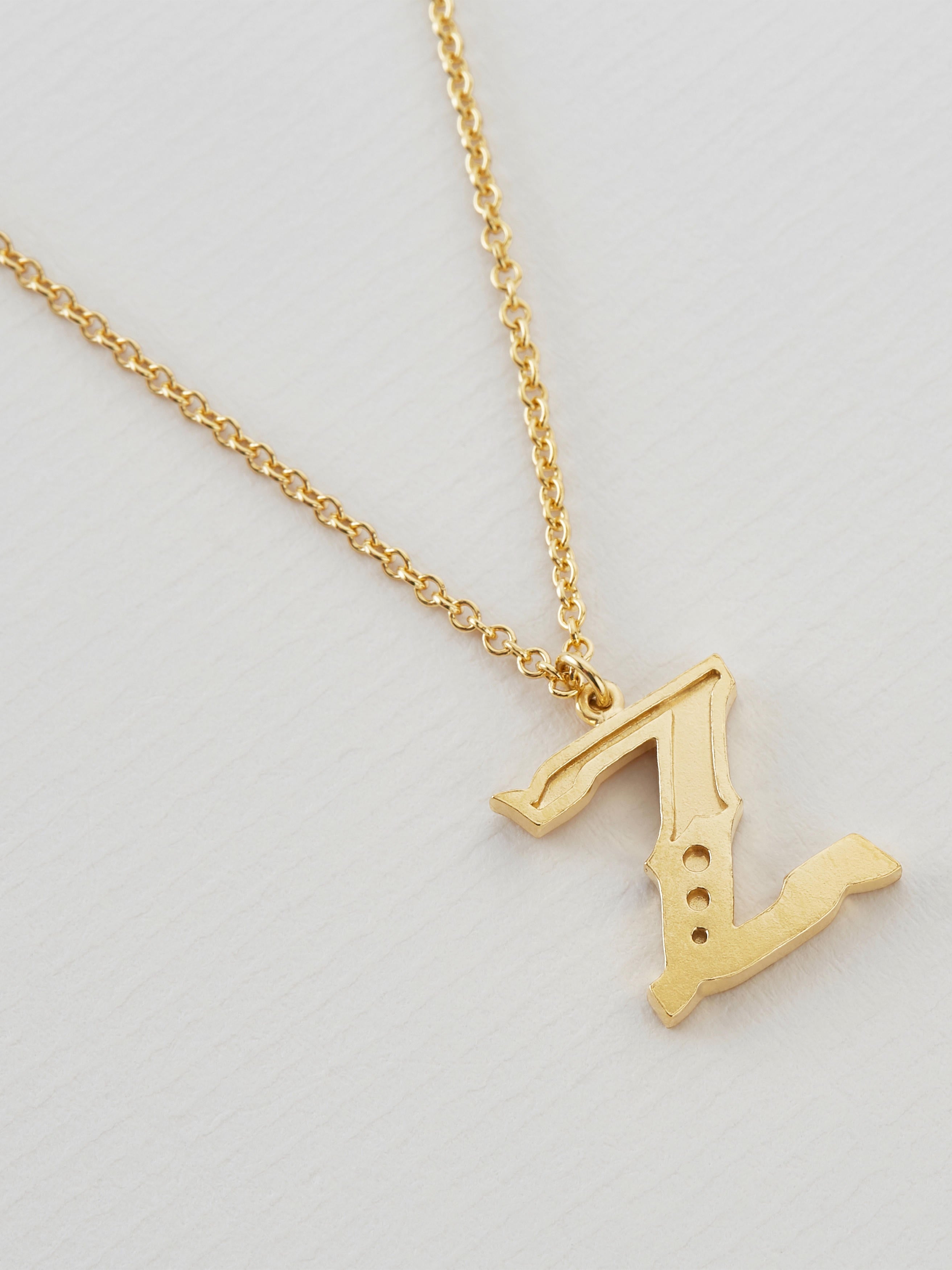 Just My Type Letter Z Necklace - image 4 | gold plate