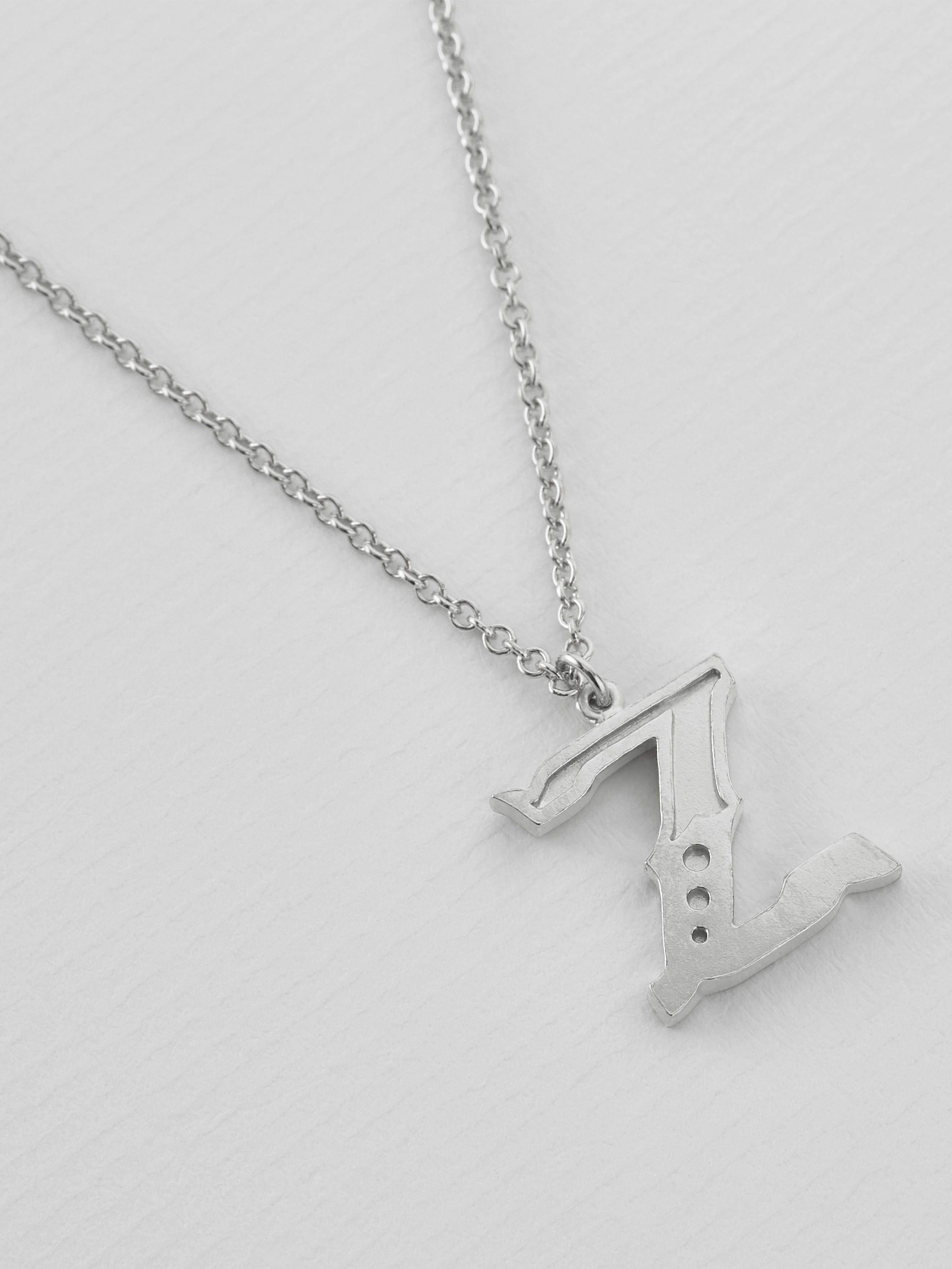 Just My Type Letter Z Necklace - image 7 | silver