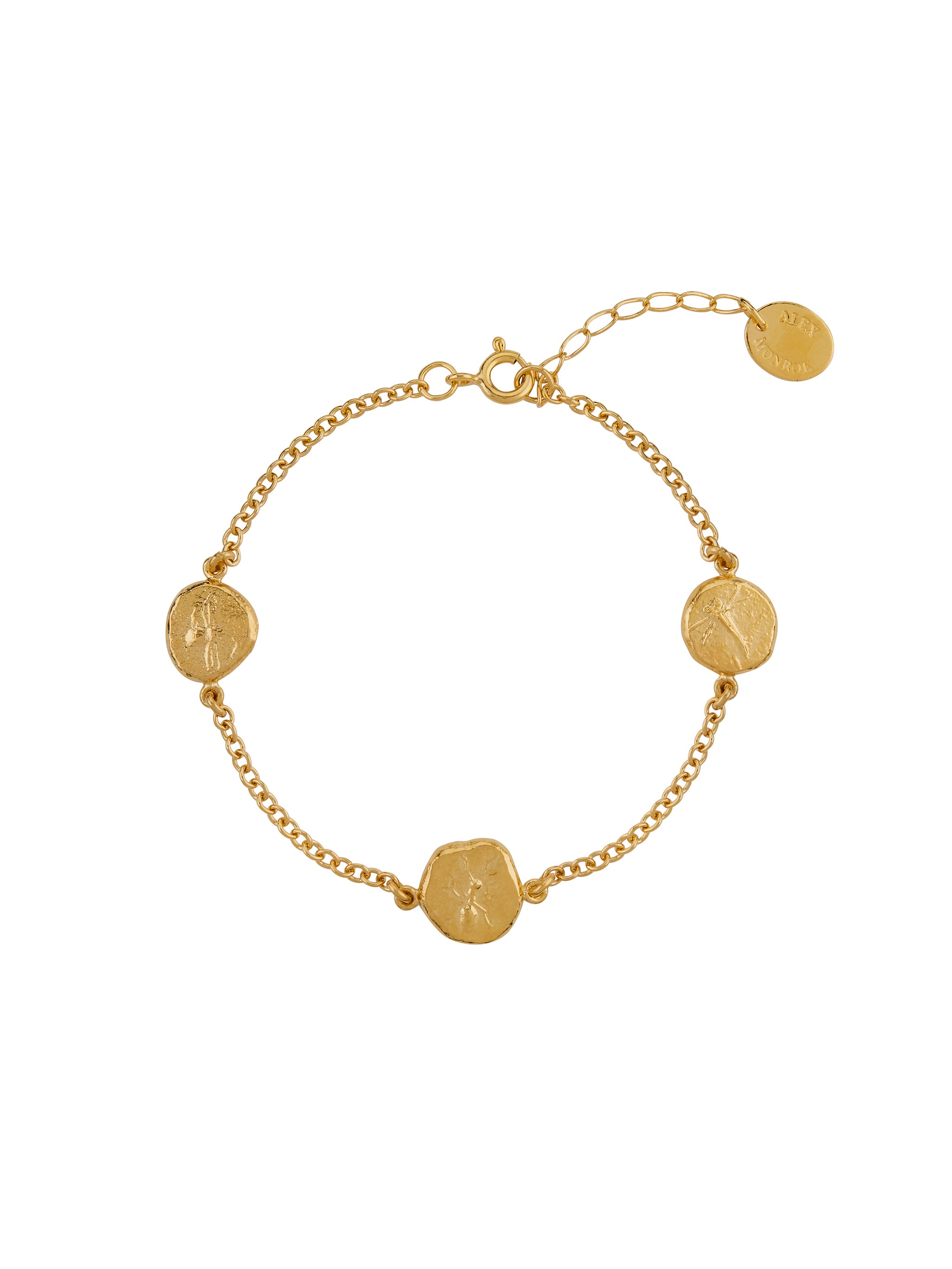Paleontology Nugget Bracelet - image 1 | gold plate