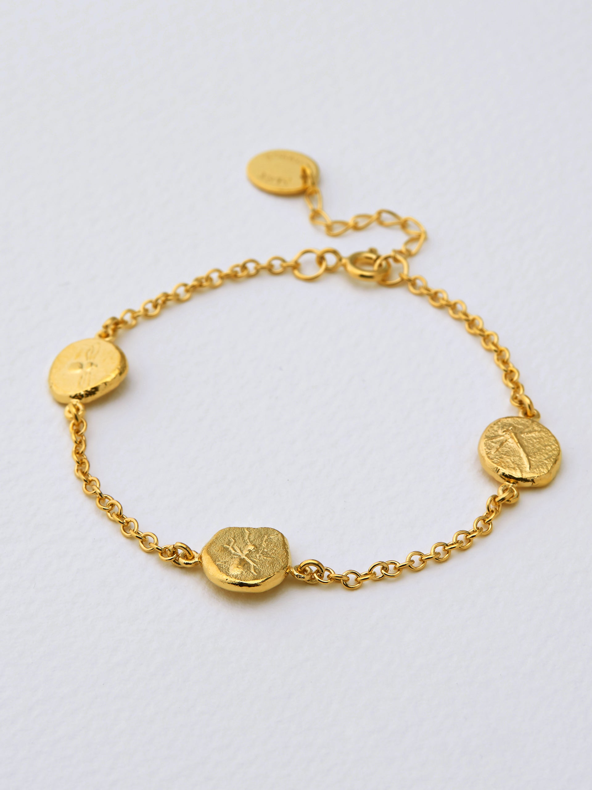 Paleontology Nugget Bracelet - image 3 | gold plate