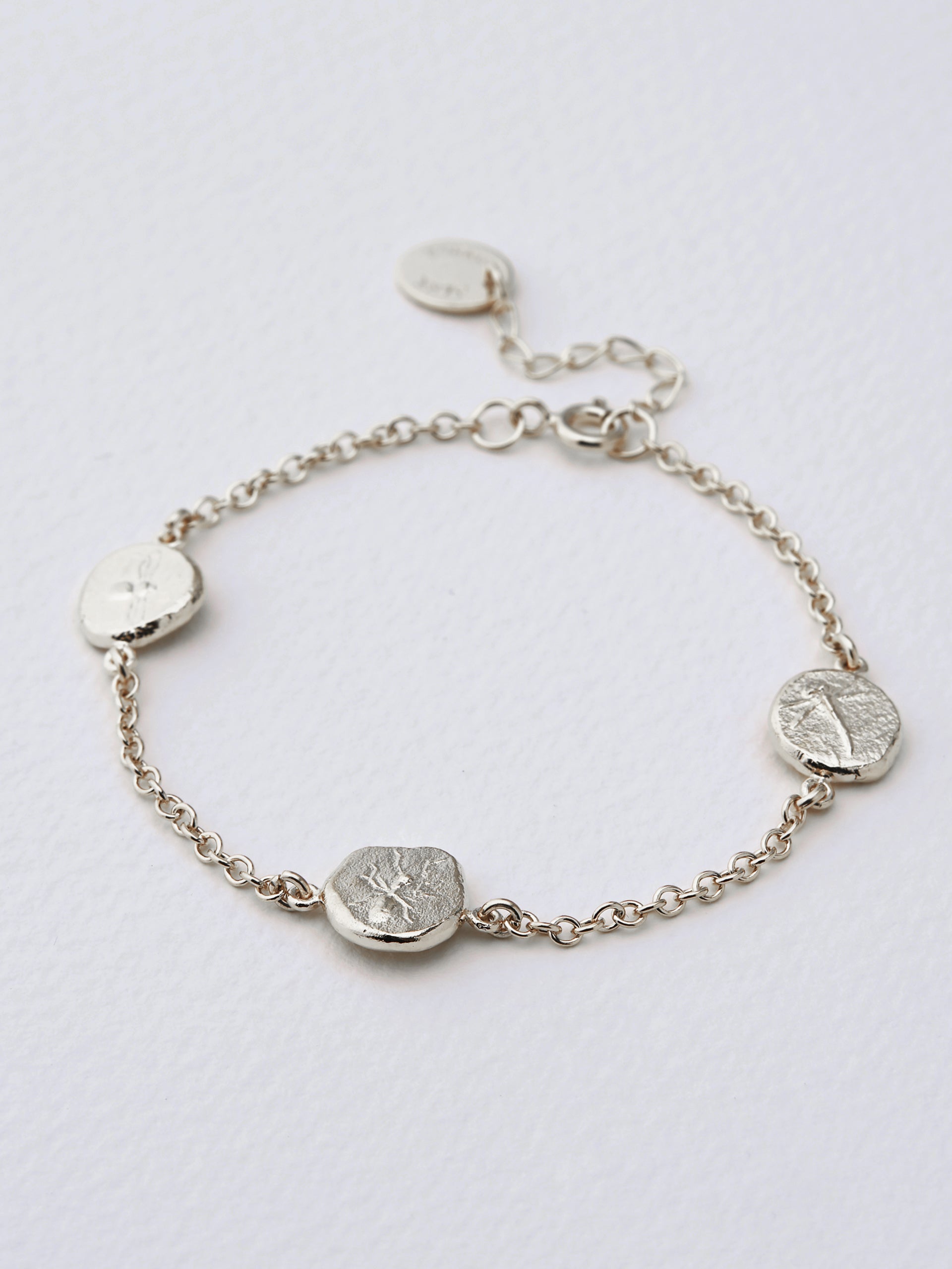 Paleontology Nugget Bracelet - image 5 | silver
