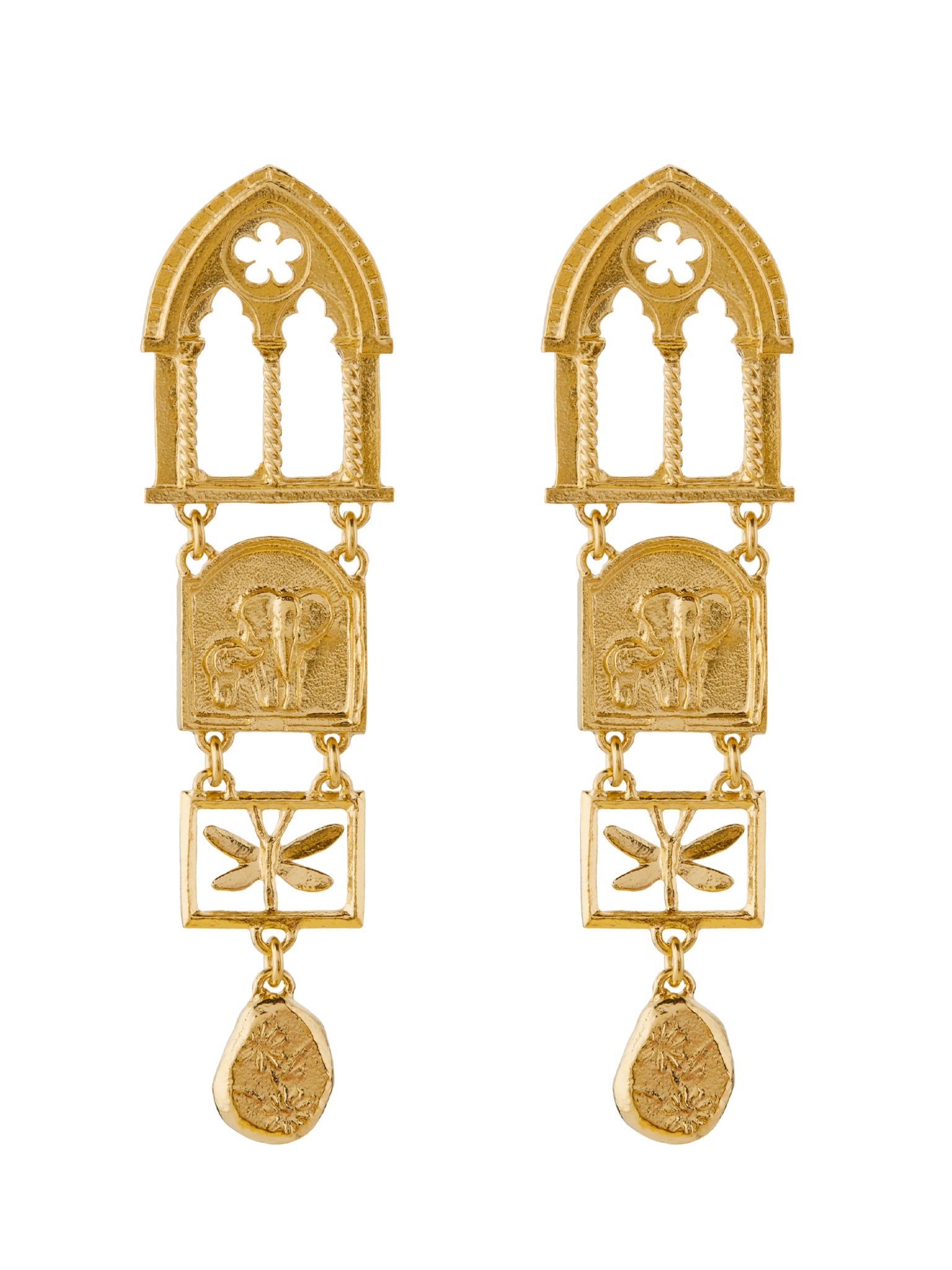 Discovery Window Drop Earrings - image 1 | gold plate