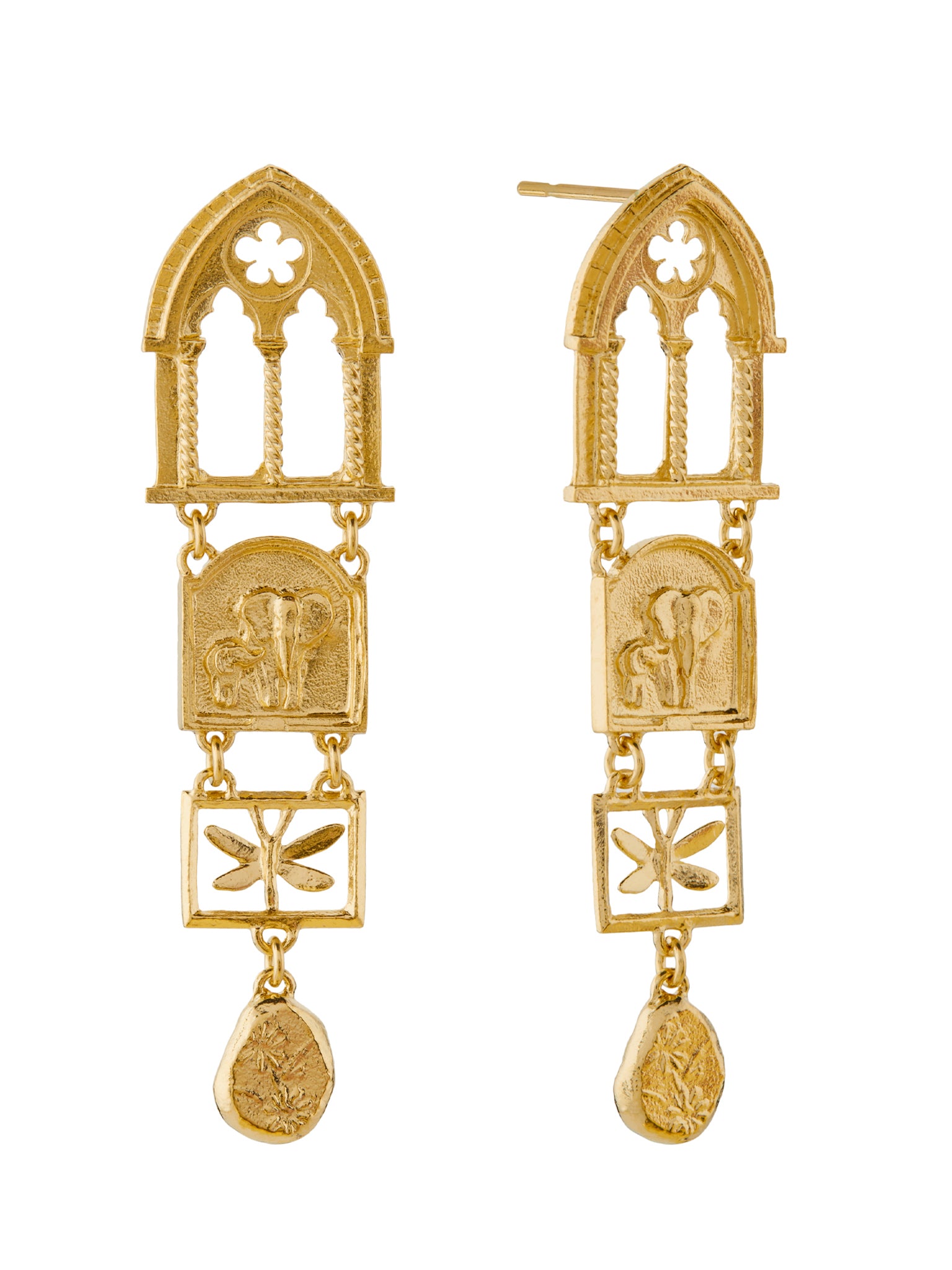 Discovery Window Drop Earrings - image 4 | gold plate